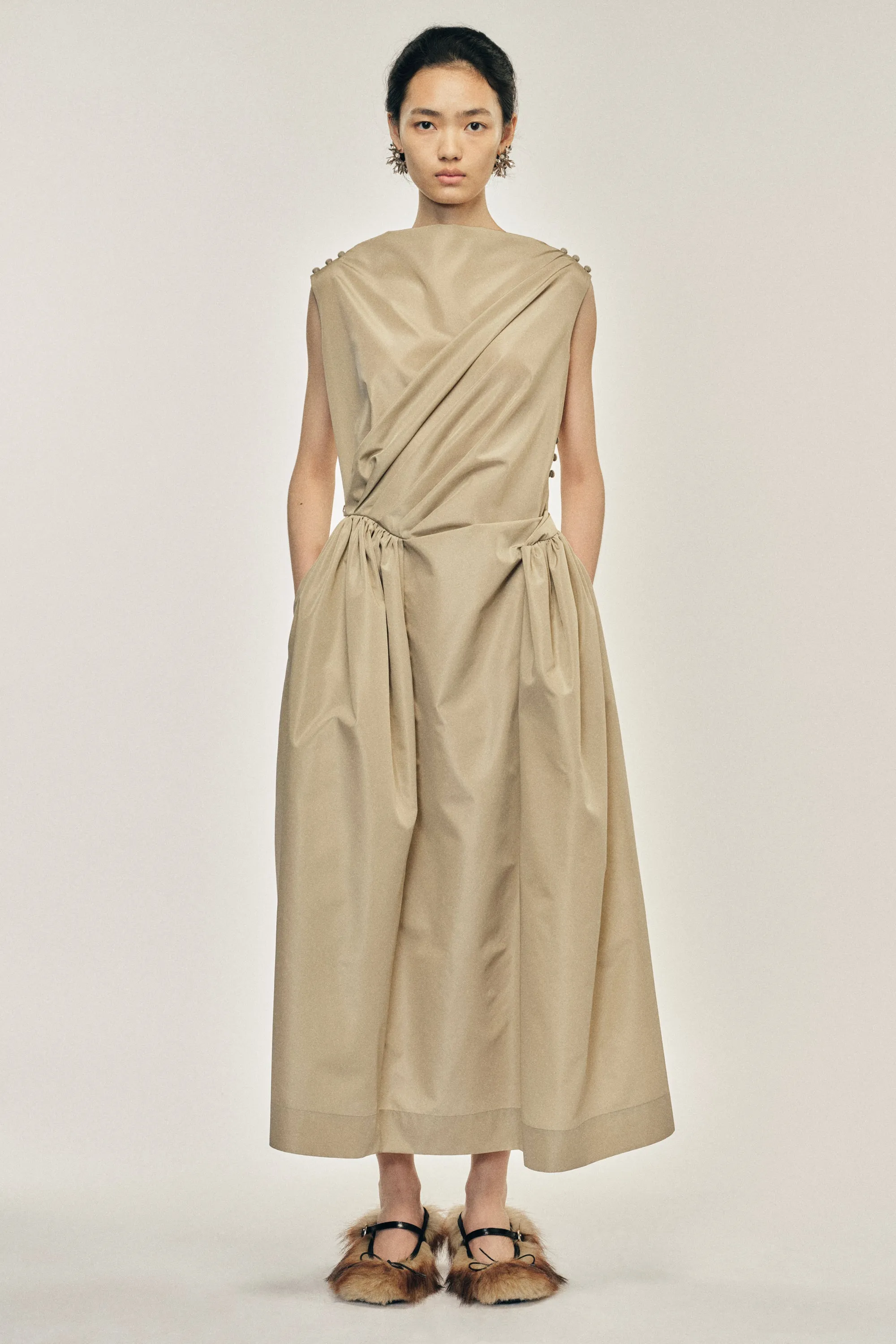 Hip Detail Draped Bind Dress sold by Simone Rocha