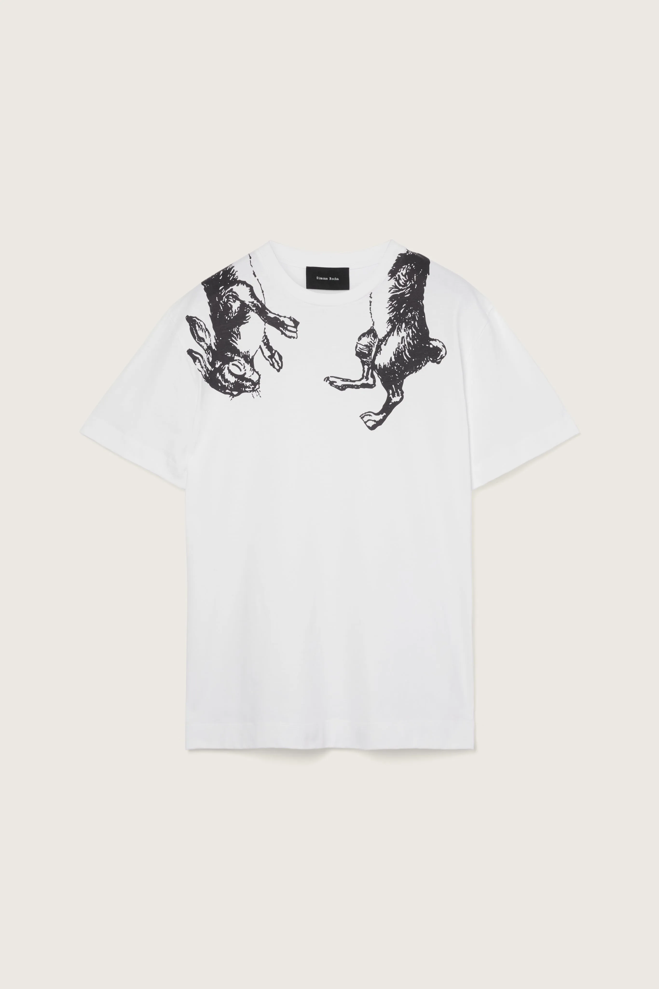 Hare Illustration T-Shirt sold by Simone Rocha