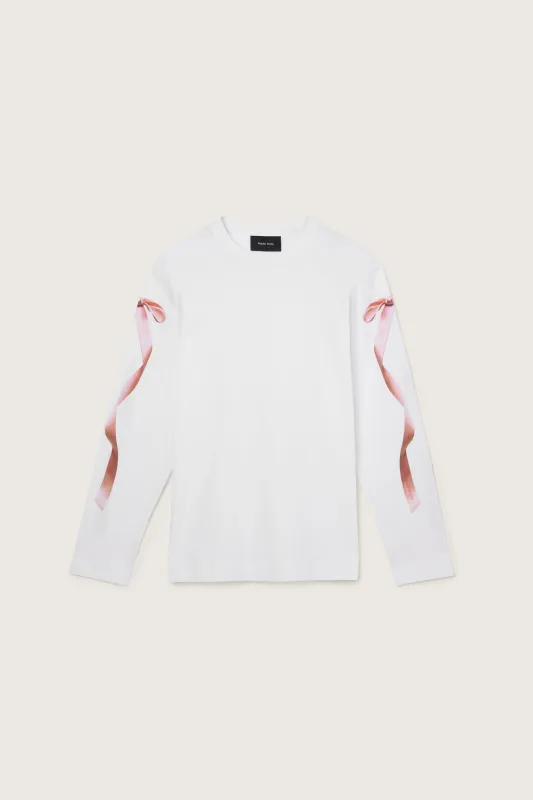 Ribbon Bow Tail Long Sleeve T-Shirt sold by Simone Rocha