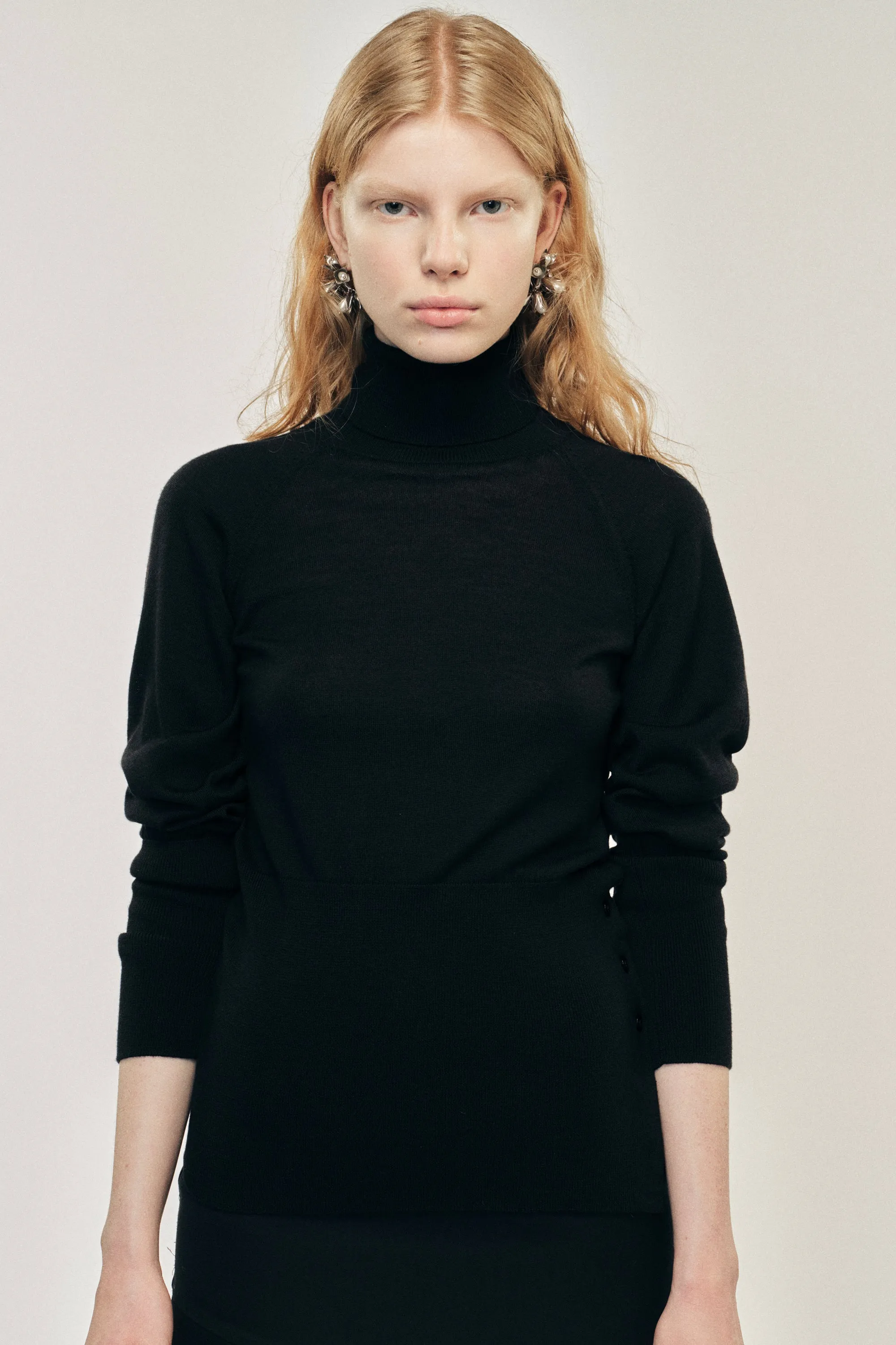 Fitted High Neck Button Placket Jumper sold by Simone Rocha product image thumbnail 4