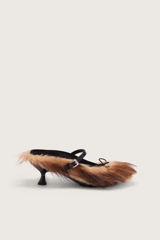 Faux Fur Grip Mule Heel sold by Simone Rocha