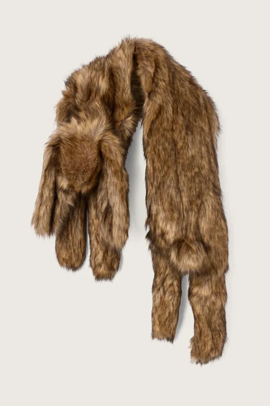 Long Faux Fur Hare Scarf sold by Simone Rocha