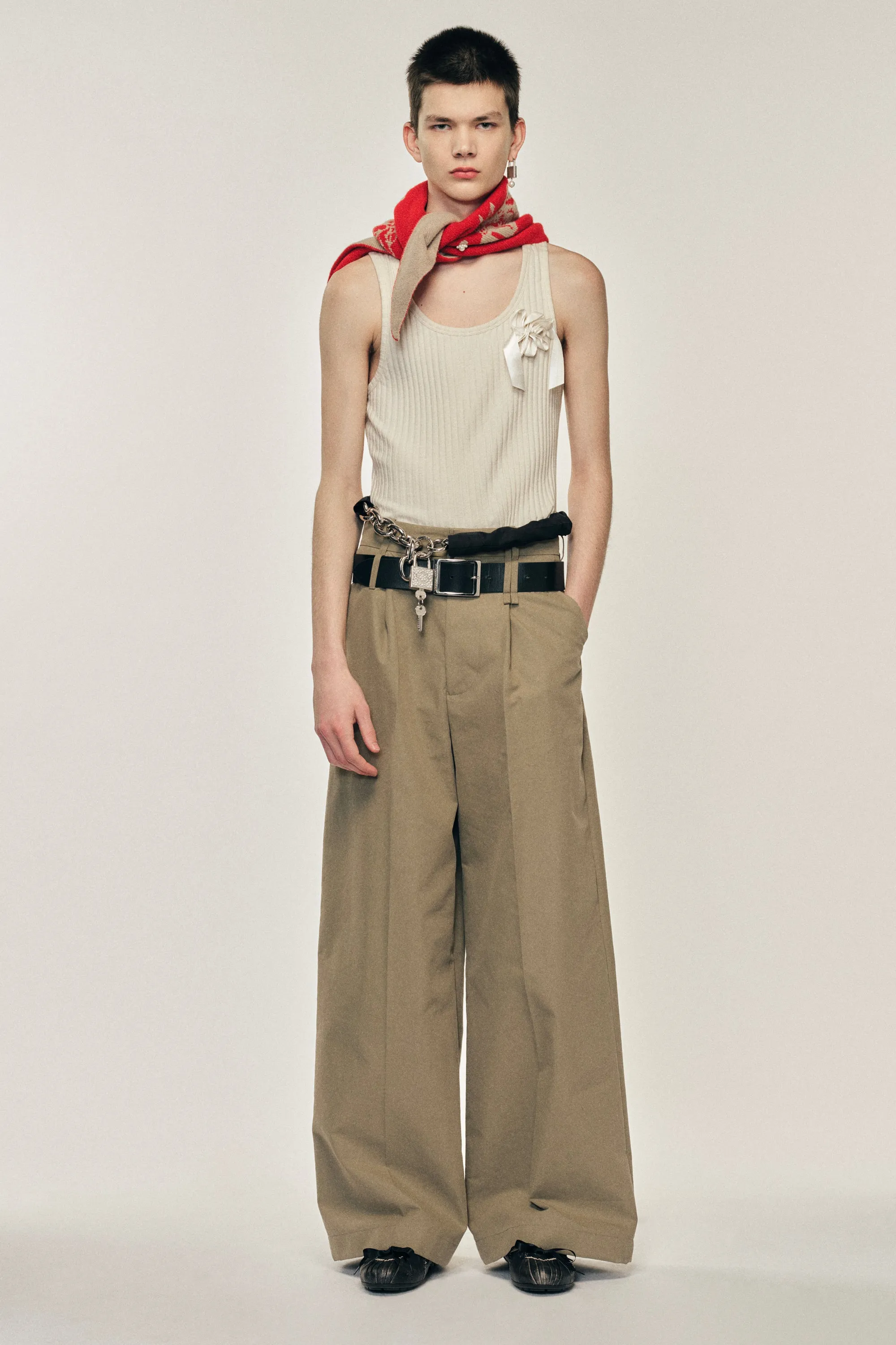 Wide Leg Multi Belt Loop Trousers sold by Simone Rocha