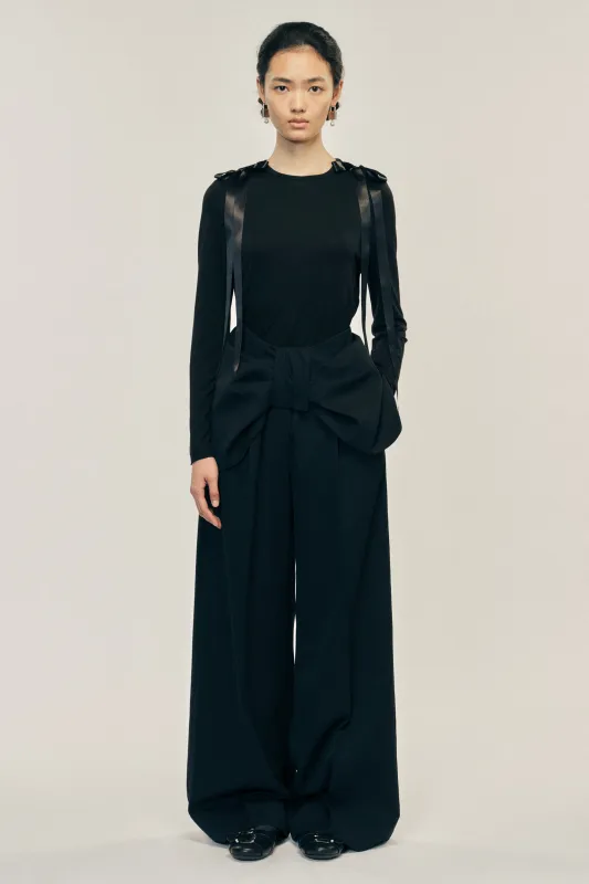 Bow Waist Wide Leg Trousers sold by Simone Rocha
