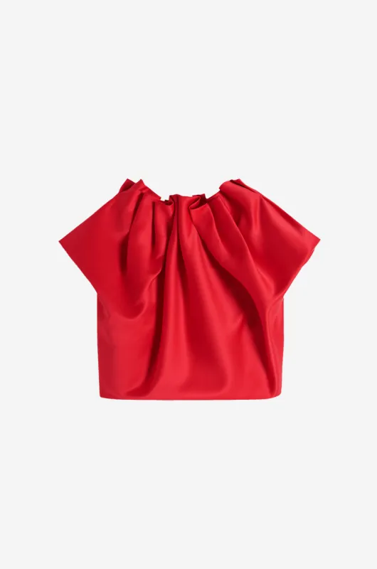Pleated Heavy Satin Top sold by Simone Rocha