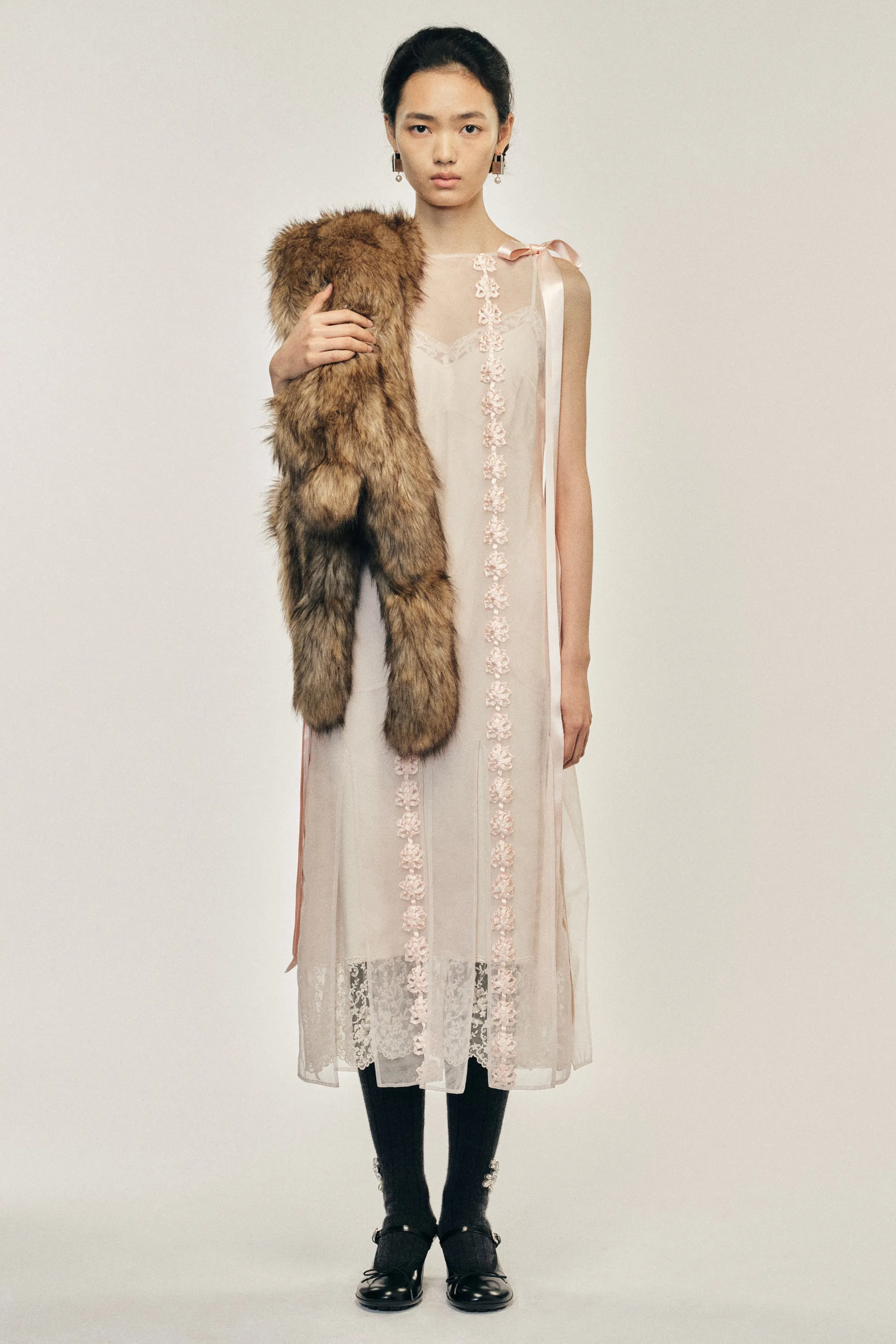 Ribbon Daisy Chain Multi Slit Dress sold by Simone Rocha