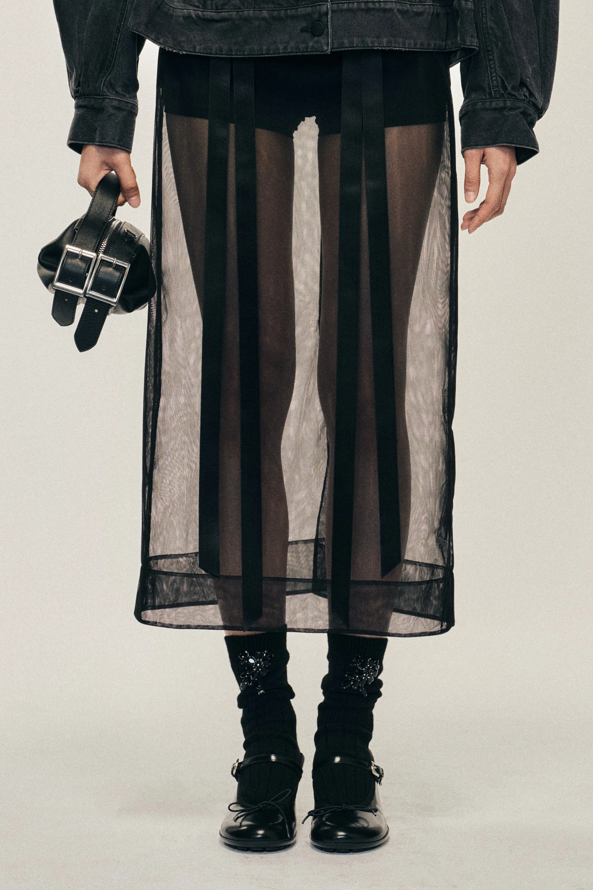 Sheer Bow Ribbon Pencil Skirt sold by Simone Rocha product image thumbnail 3