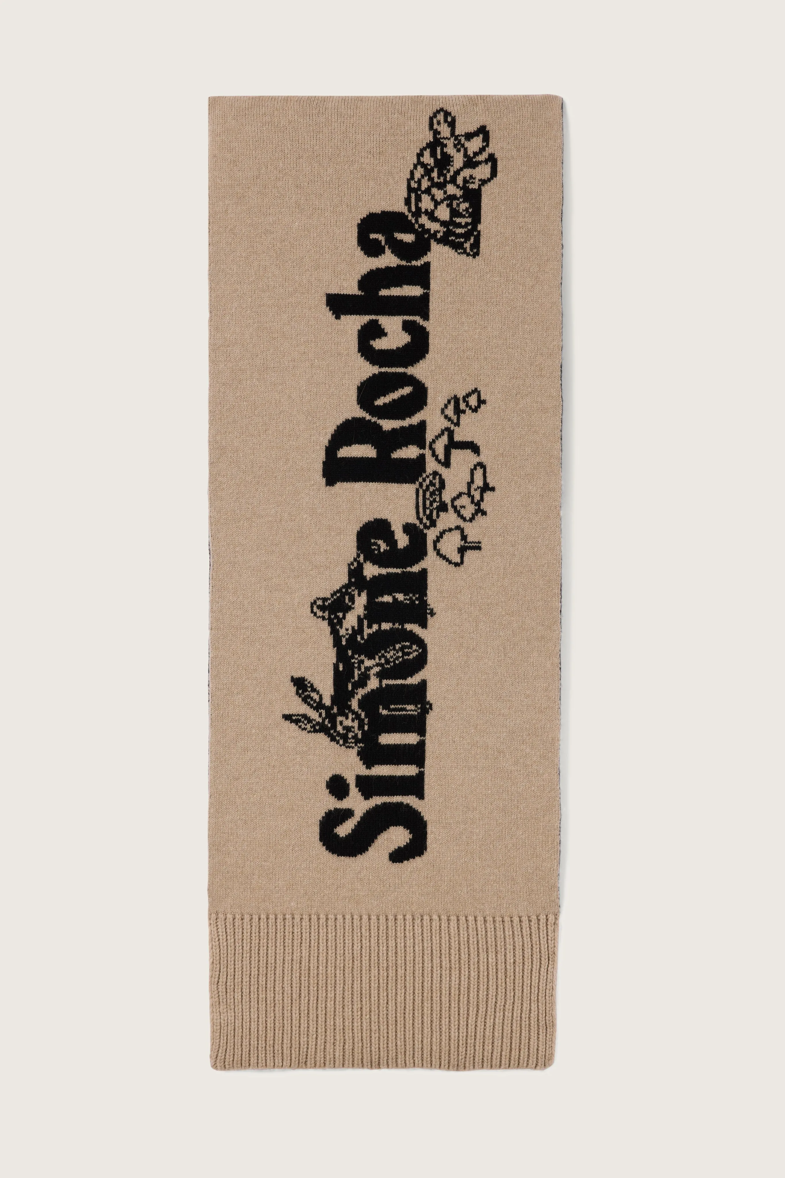 Long Graphic Logo Knit Scarf sold by Simone Rocha