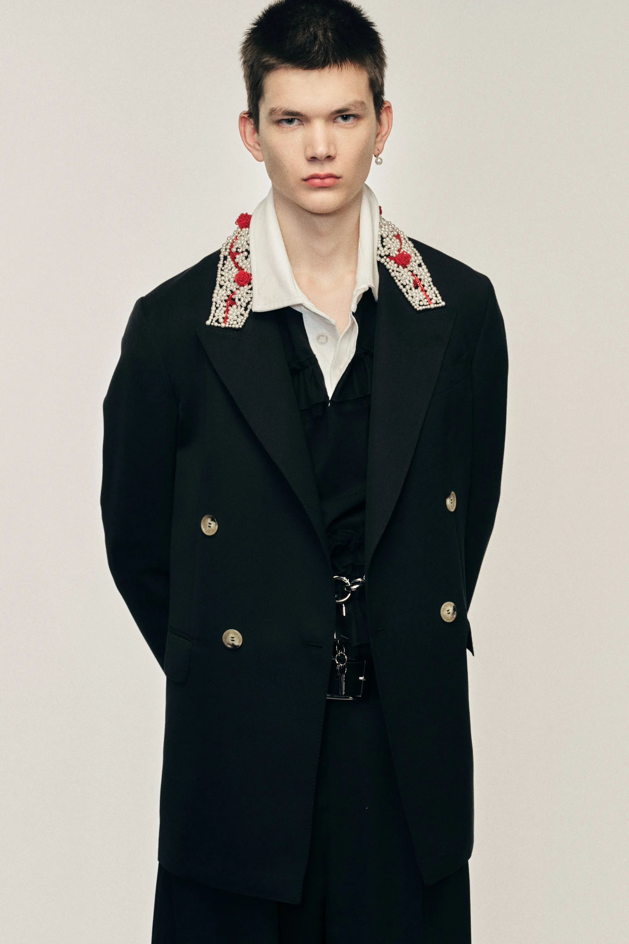 Turbo Embellished Double Breasted Jacket sold by Simone Rocha product image thumbnail 3