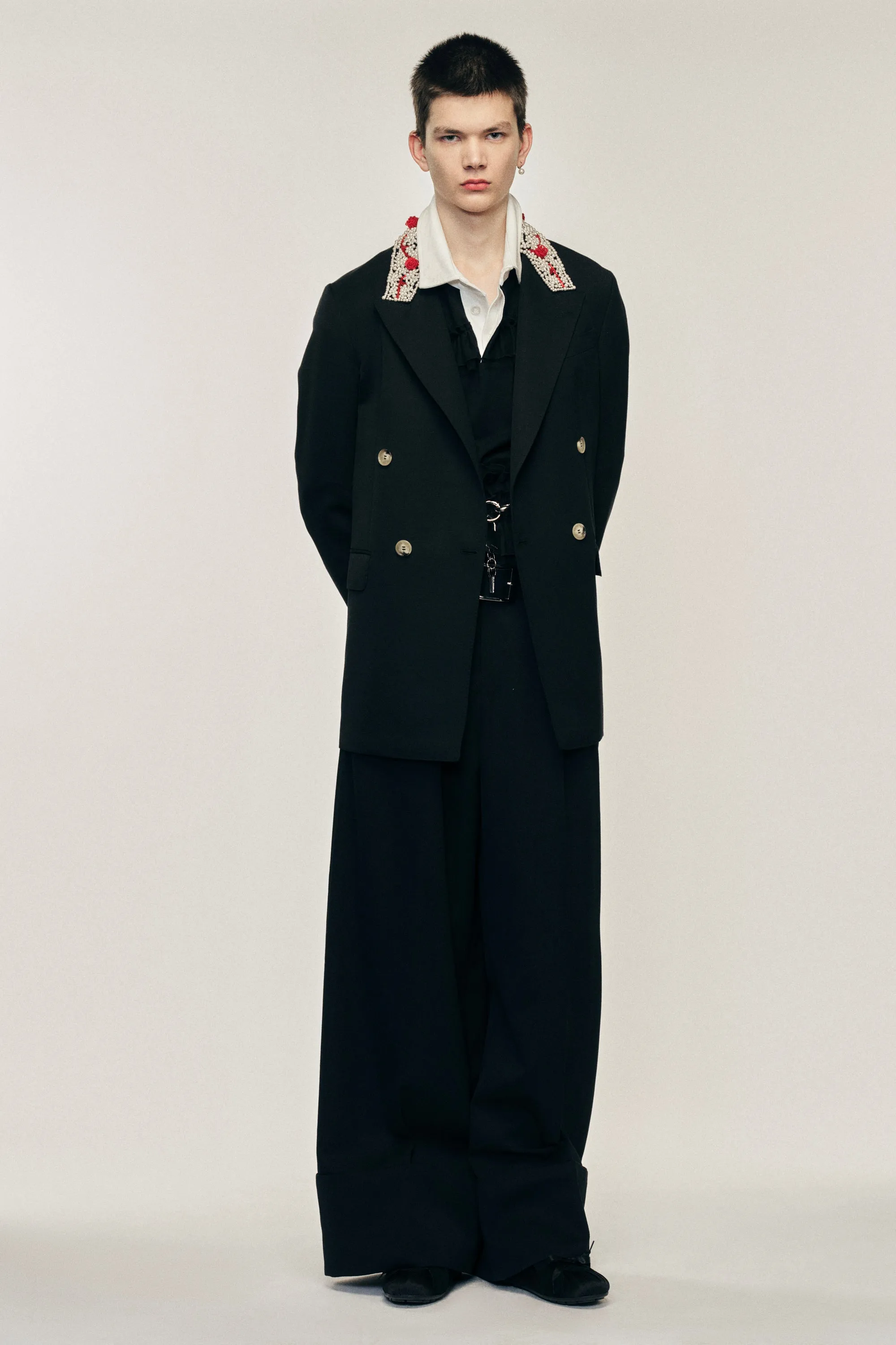 Turbo Embellished Double Breasted Jacket sold by Simone Rocha