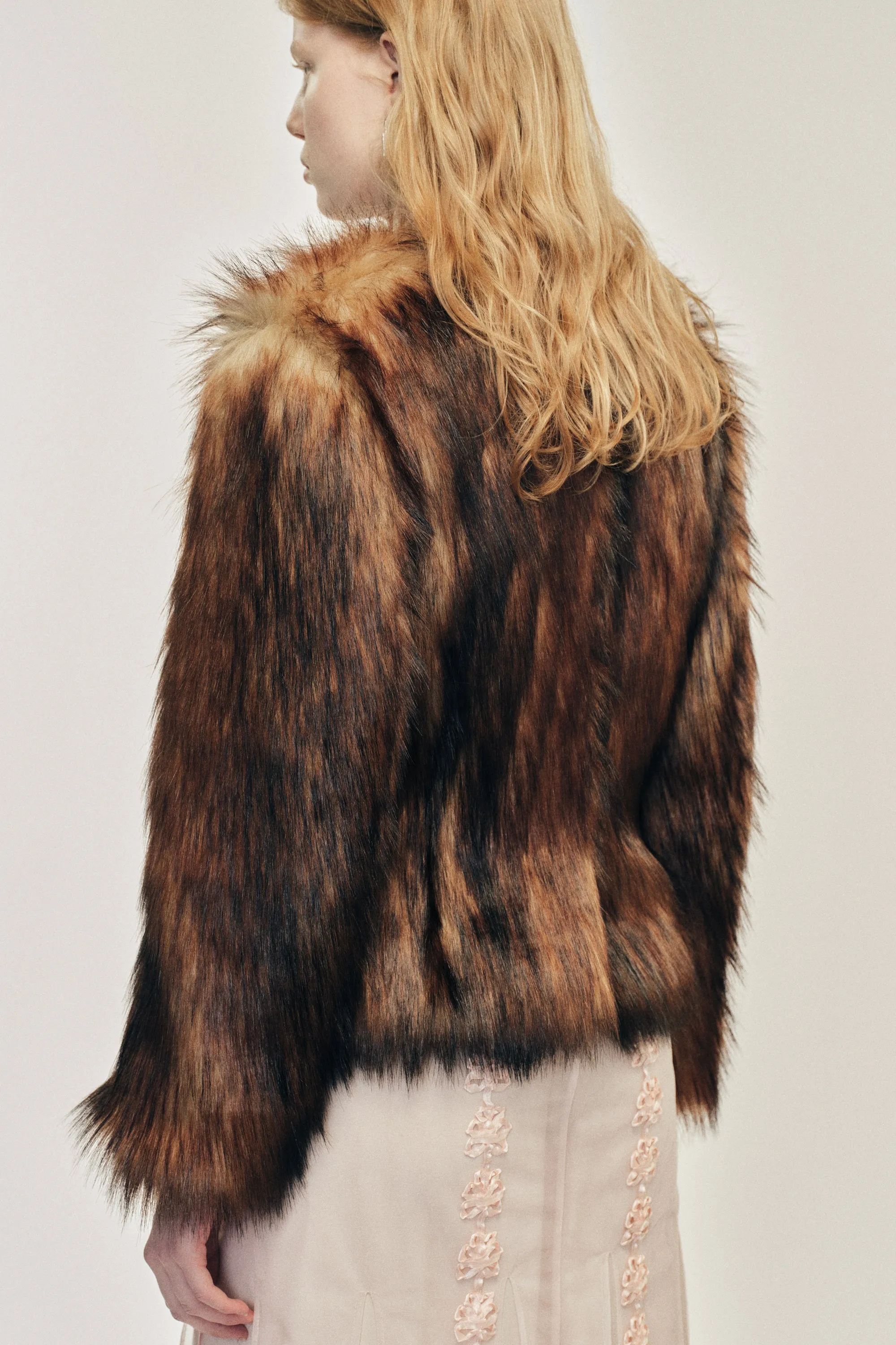 Sculpted Faux Fur Fray Jacket sold by Simone Rocha product image thumbnail 4