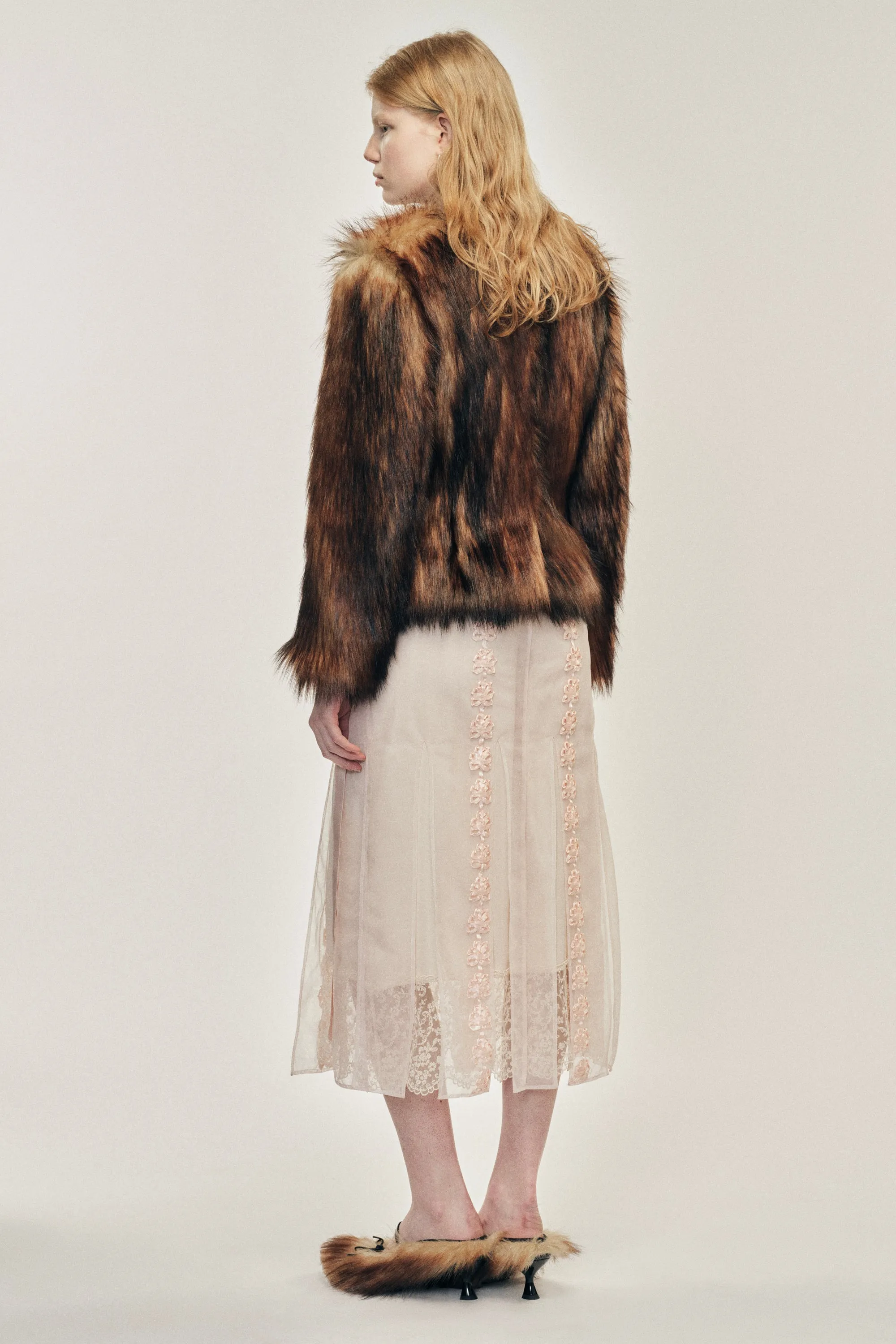 Sculpted Faux Fur Fray Jacket sold by Simone Rocha product image thumbnail 2
