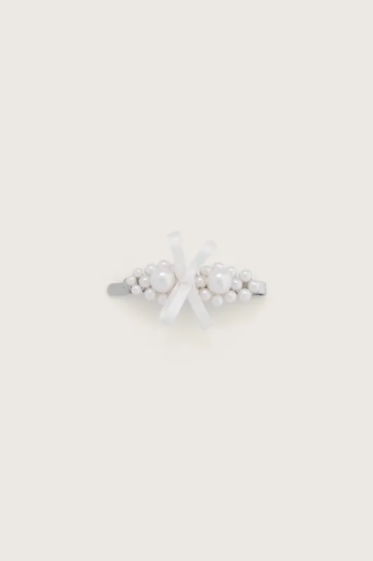 Petite Bow Mini Flower Hair Clip sold by Simone Rocha