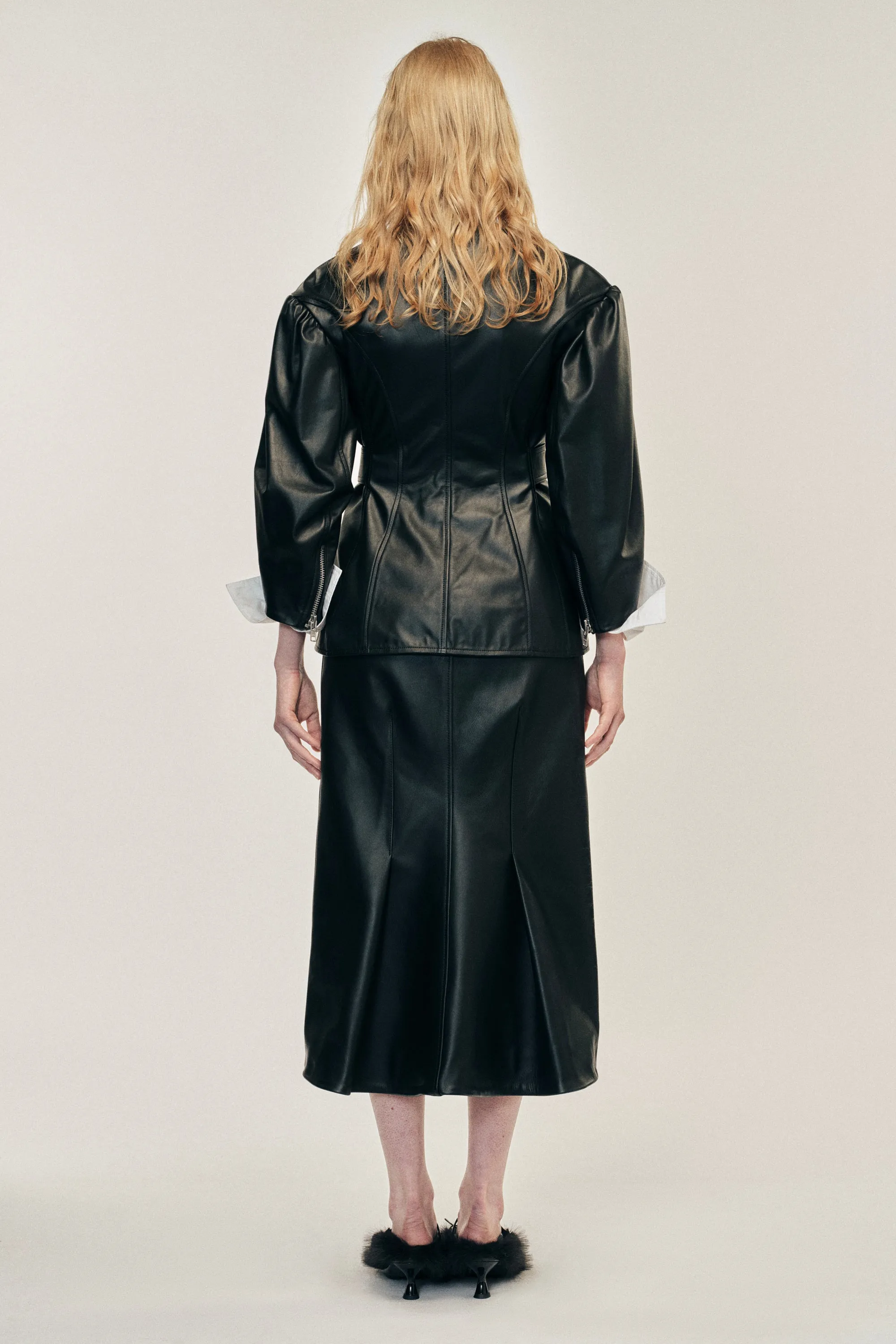 Multi Belt Loop Kick Back Skirt sold by Simone Rocha product image thumbnail 3