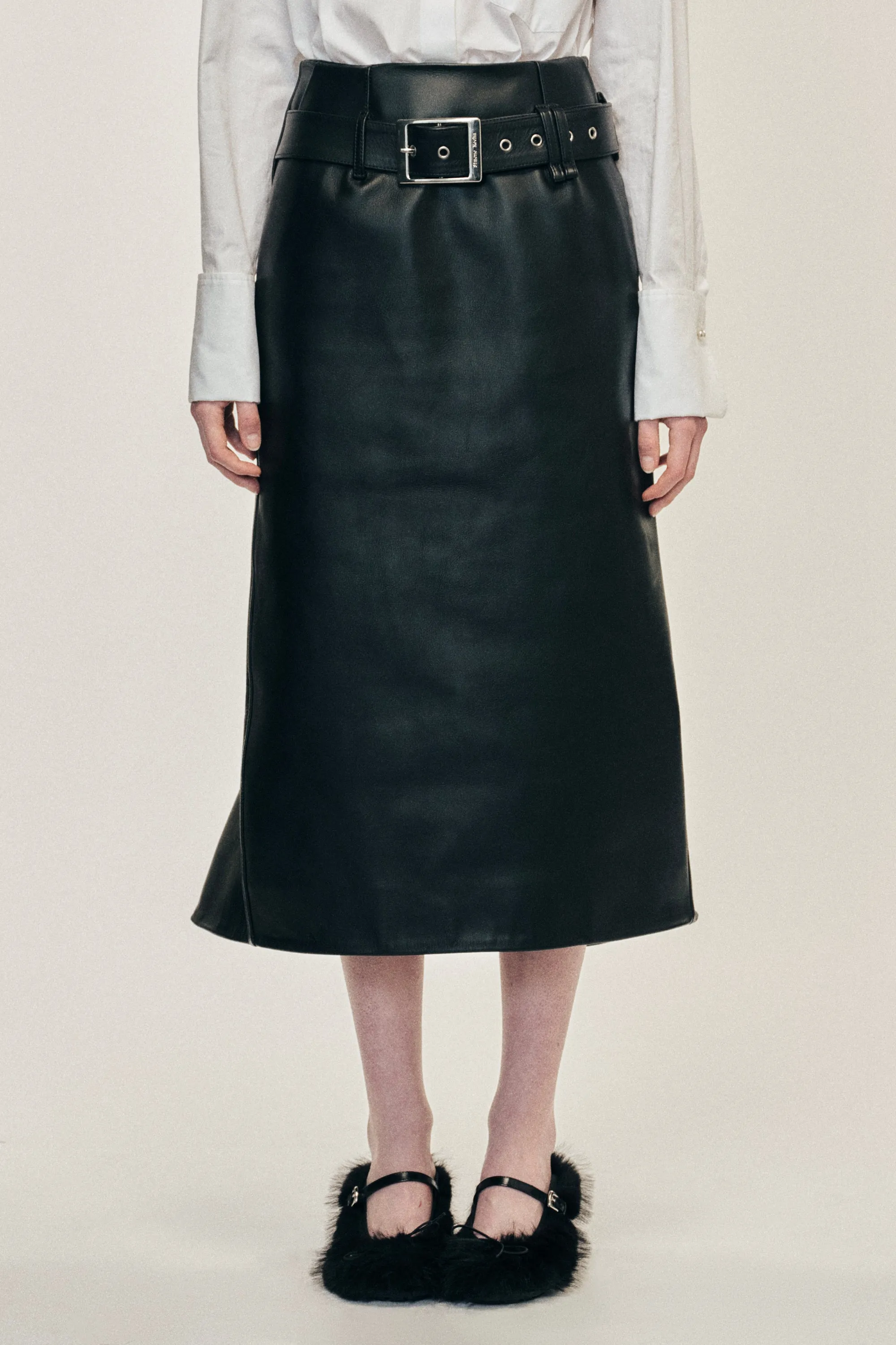 Multi Belt Loop Kick Back Skirt sold by Simone Rocha product image thumbnail 2