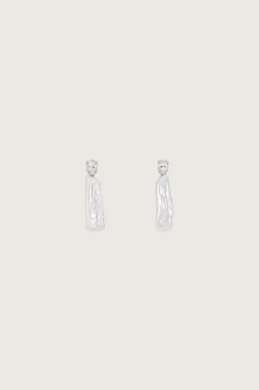 Stake Pearl & Crystal Earrings made by Simone Rocha