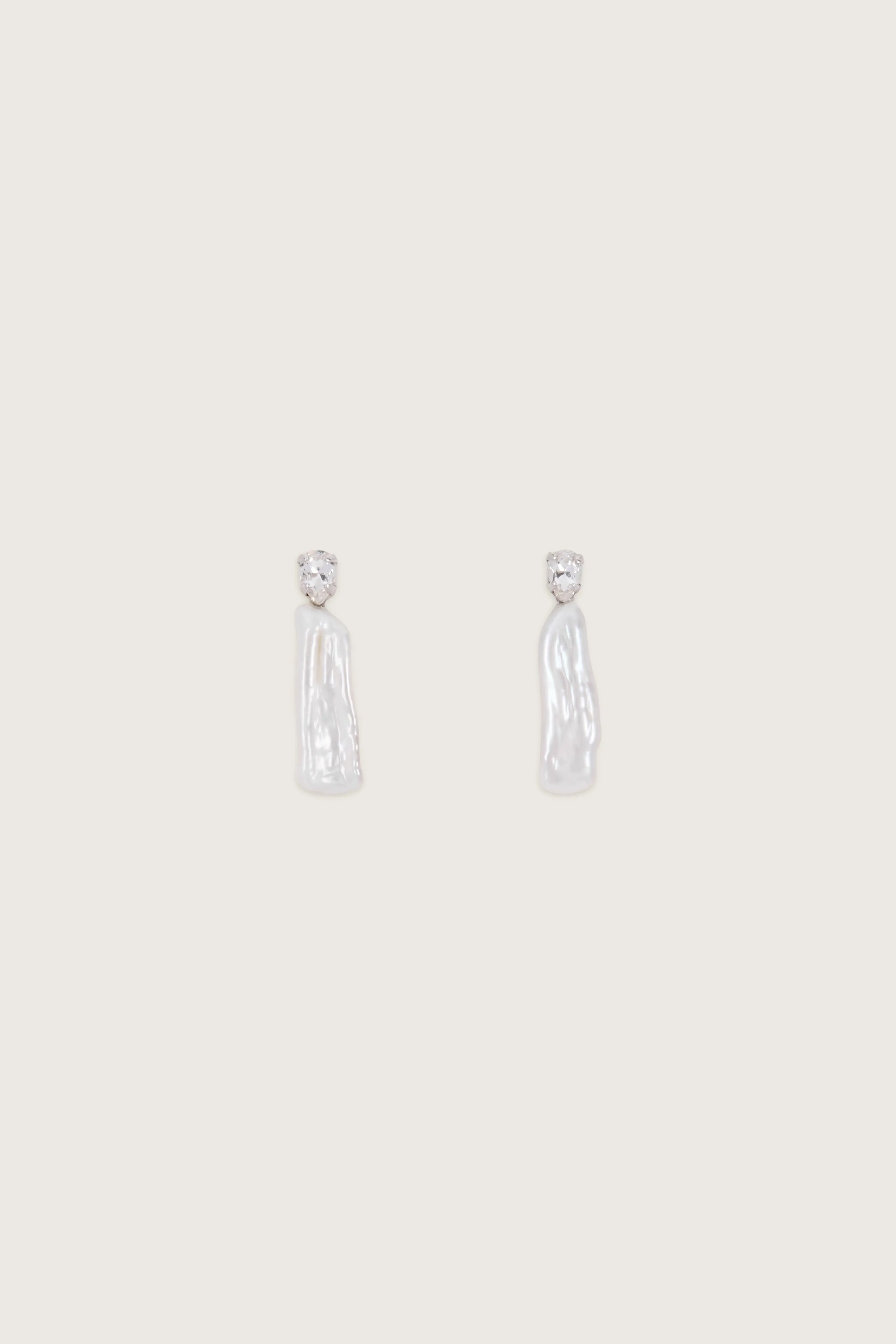 Stake Pearl & Crystal Earrings sold by Simone Rocha