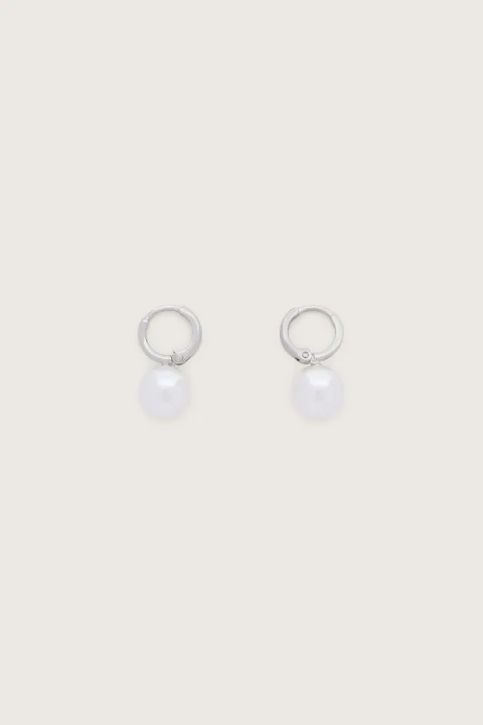 Small Pearl Hoop Earrings made by Simone Rocha