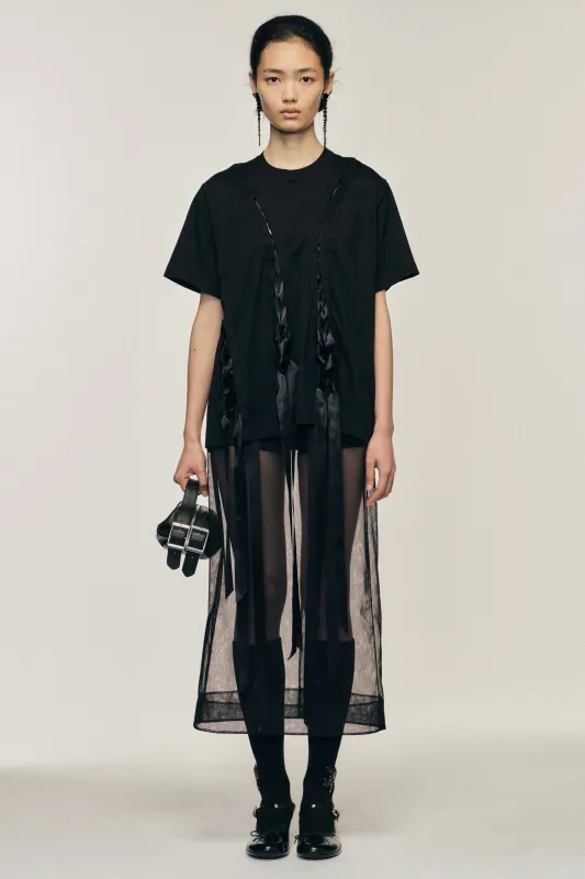 Unraveling Ribbon T-Shirt made by Simone Rocha