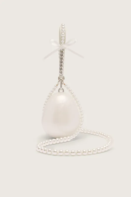 Pearl & Chain Strap Pearl Egg Bag sold by Simone Rocha
