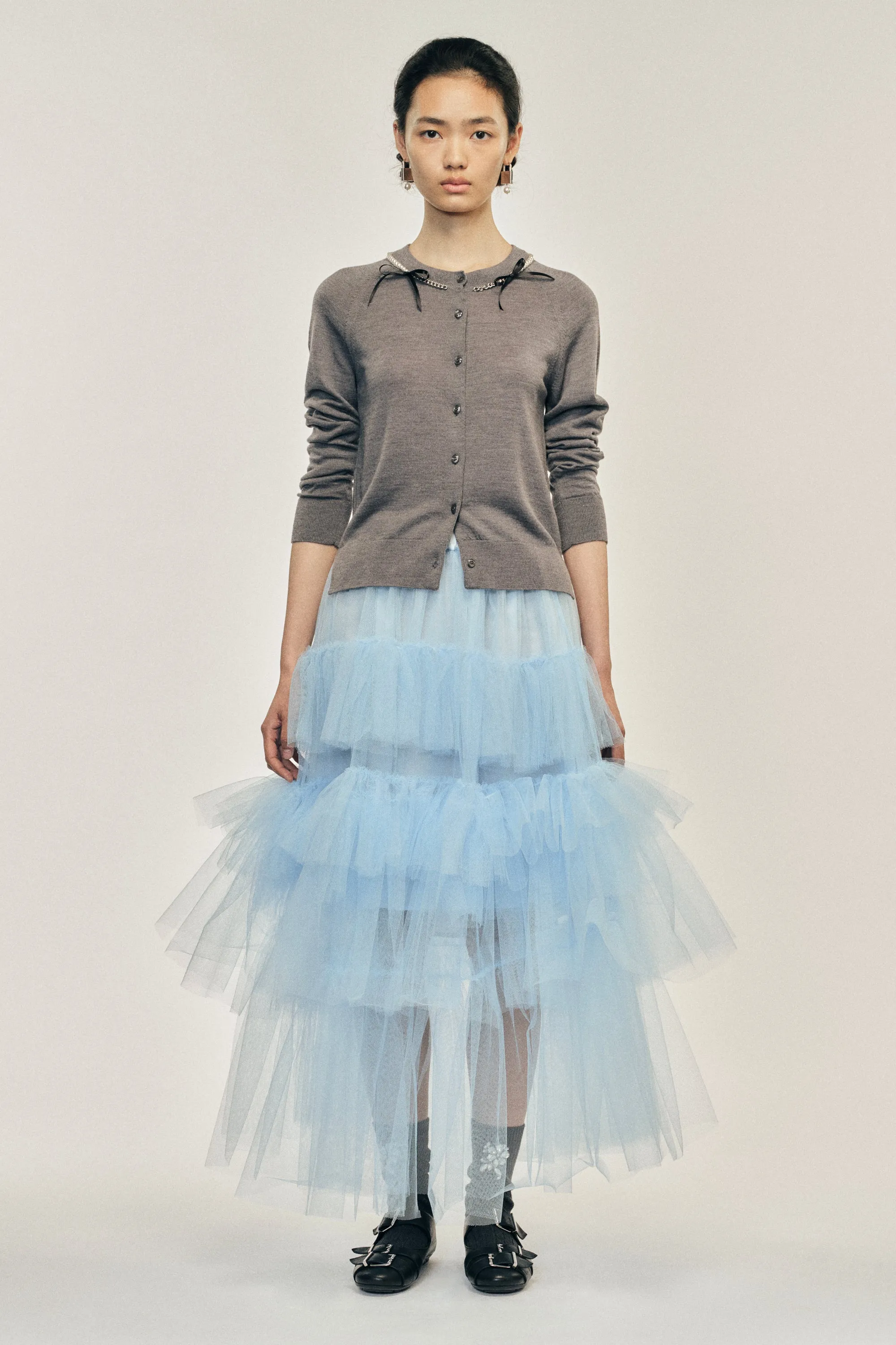 Pearl & Chain Bow Cardigan sold by Simone Rocha product image thumbnail 2