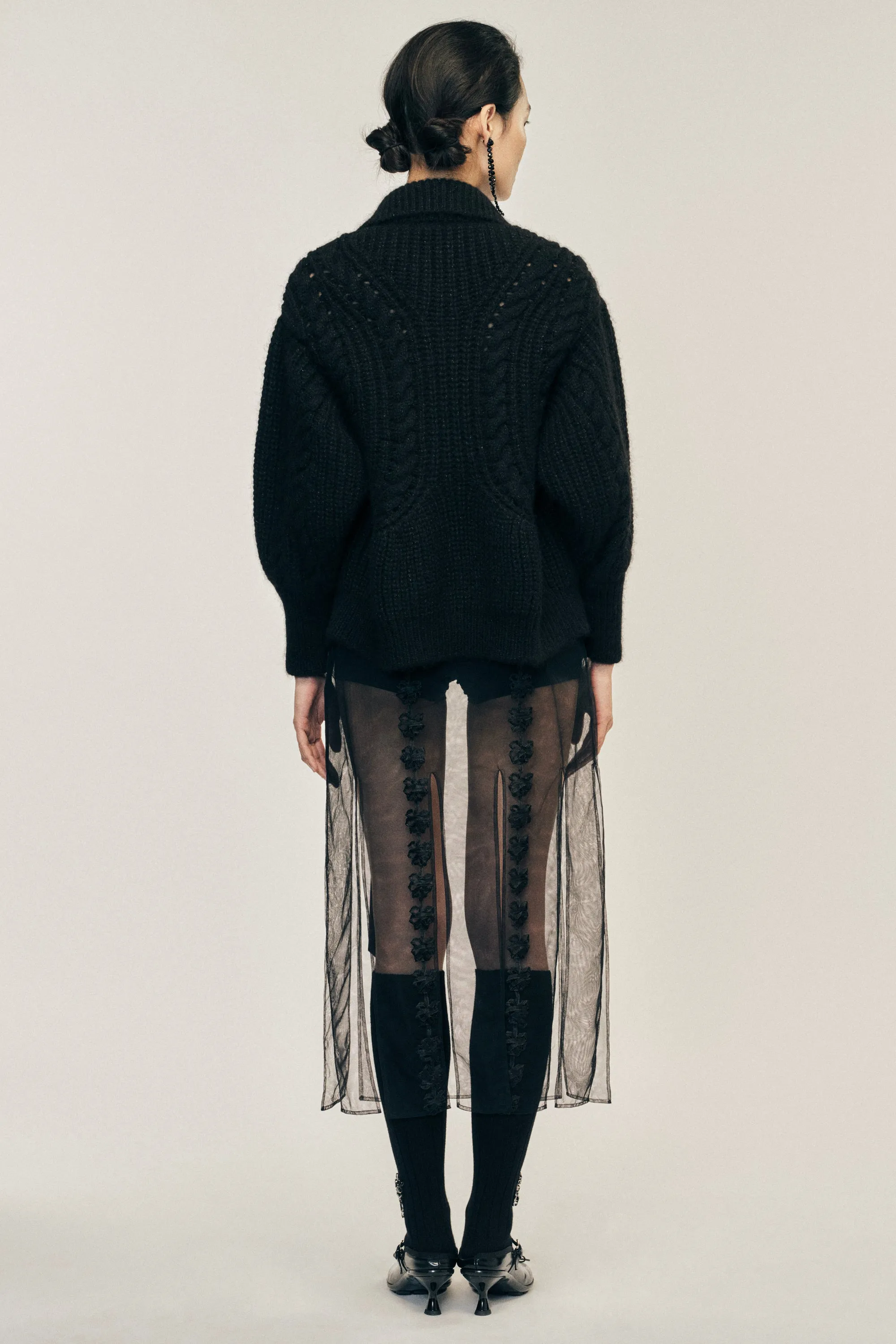 Sculpted Chunky Knit Cardigan sold by Simone Rocha product image thumbnail 2