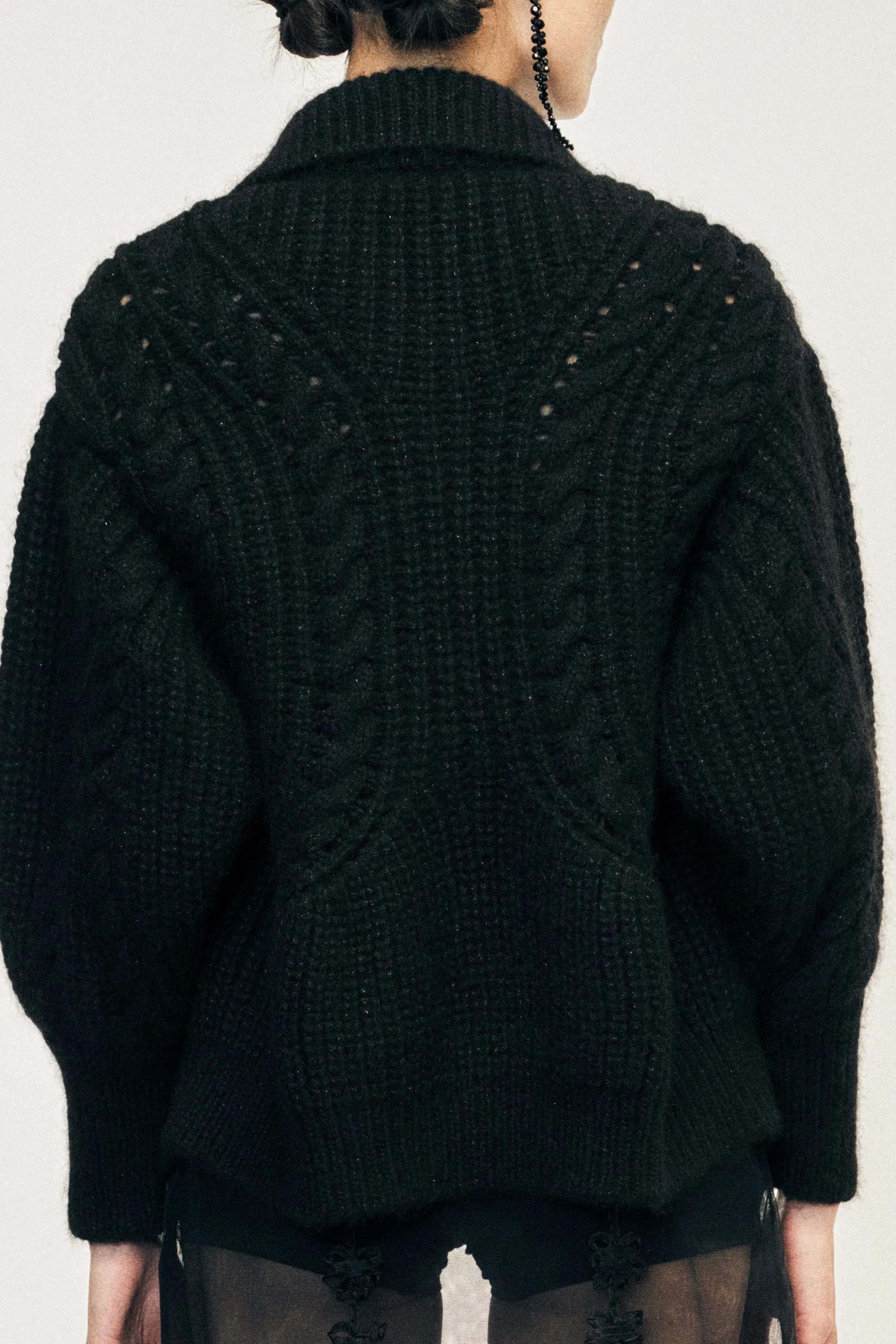 Sculpted Chunky Knit Cardigan sold by Simone Rocha product image thumbnail 4