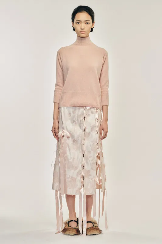 Unraveling Ribbon Brocade Skirt sold by Simone Rocha