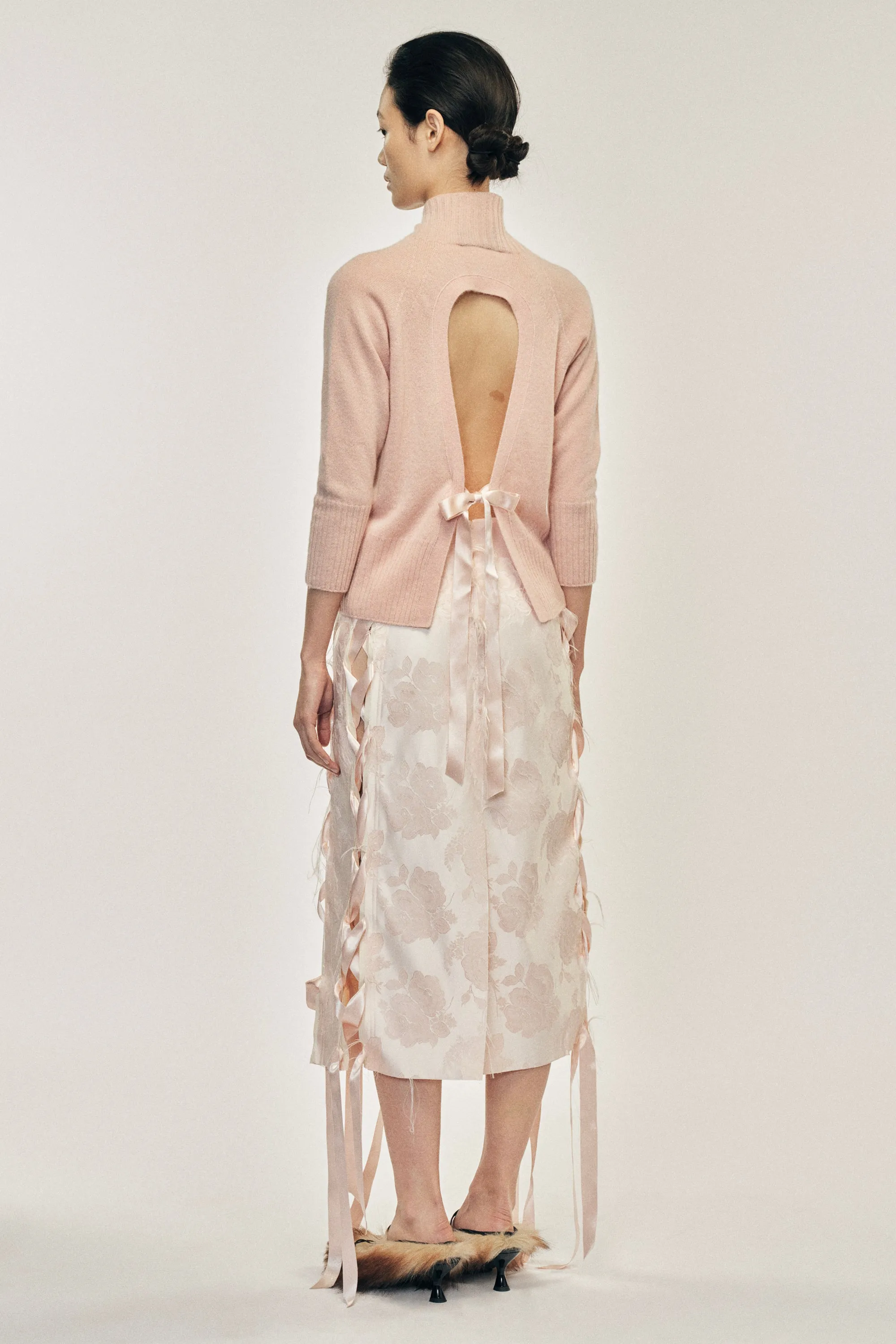 Unraveling Ribbon Brocade Skirt sold by Simone Rocha product image thumbnail 2
