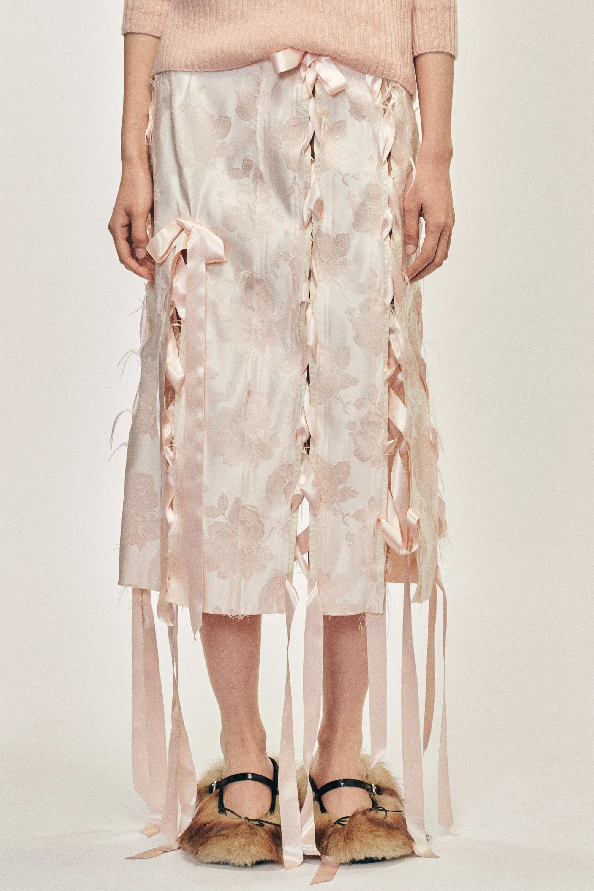 Unraveling Ribbon Brocade Skirt sold by Simone Rocha product image thumbnail 3