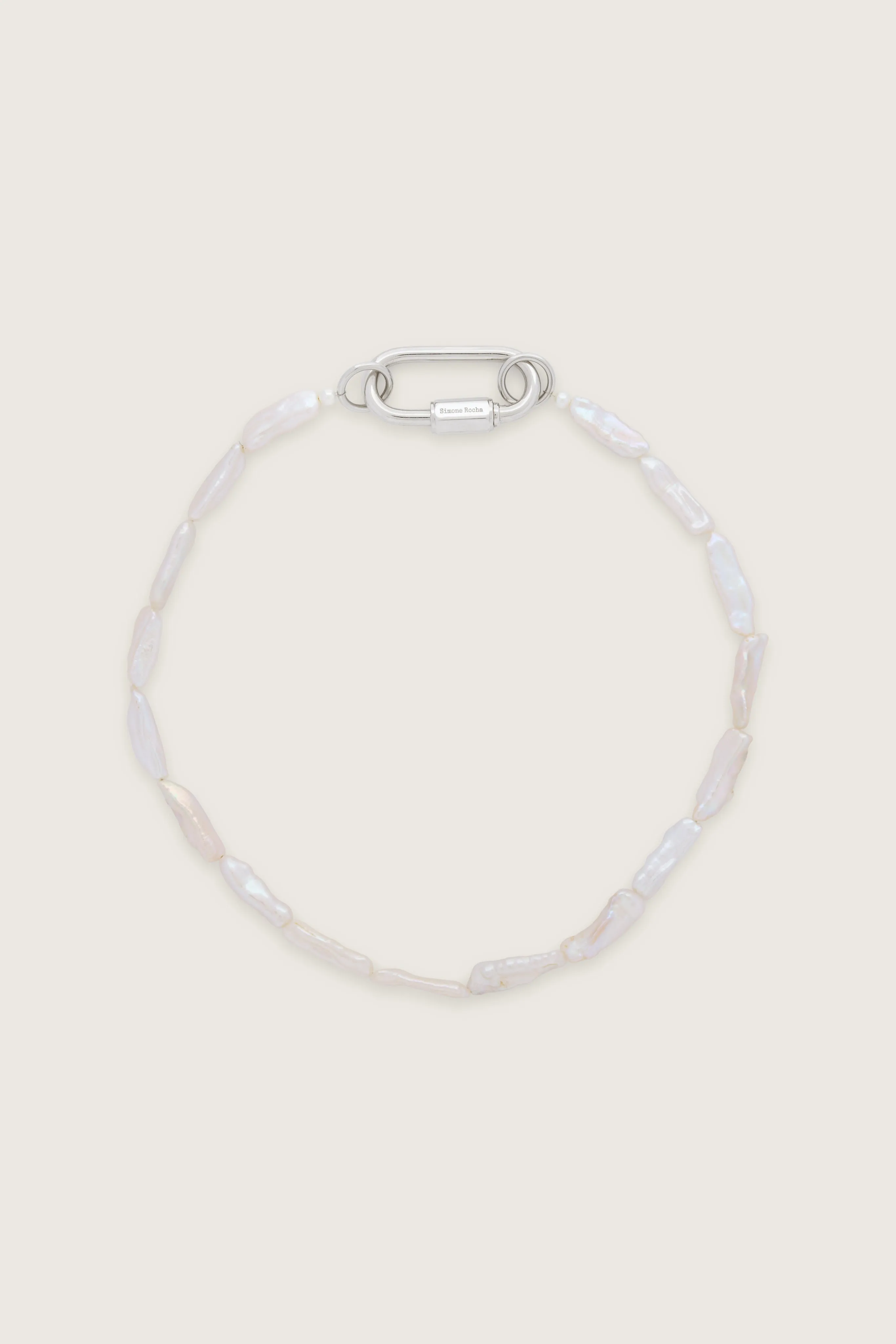 Carabiner Pearl Necklace sold by Simone Rocha