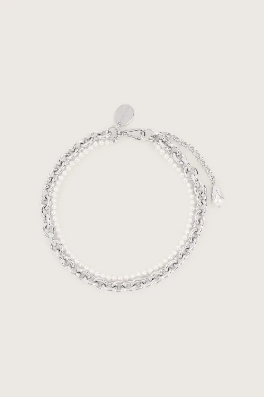 Pearl & Chain Choker Necklace sold by Simone Rocha