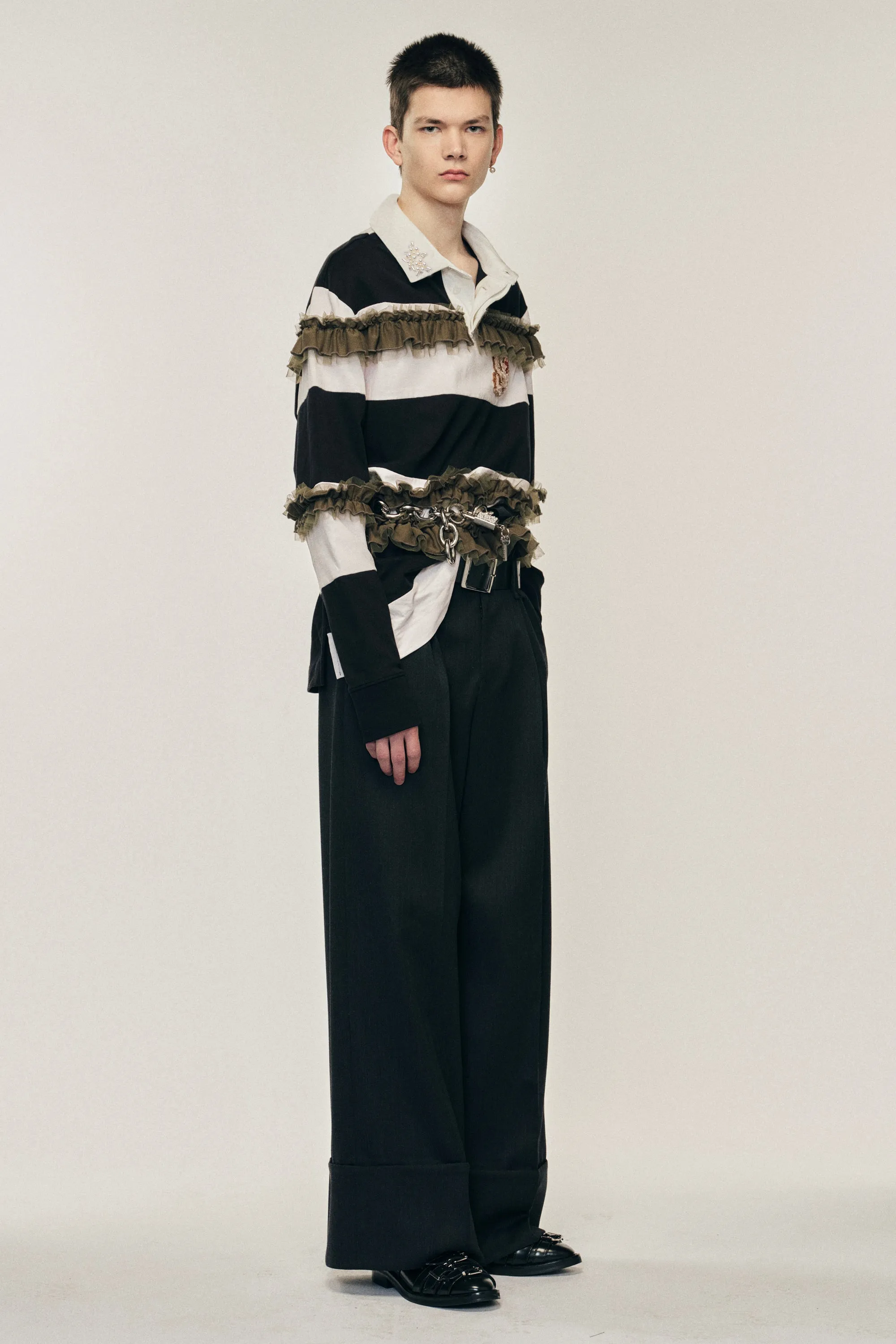 Turbo Embellished Ruffle Rugby Shirt sold by Simone Rocha product image thumbnail 2