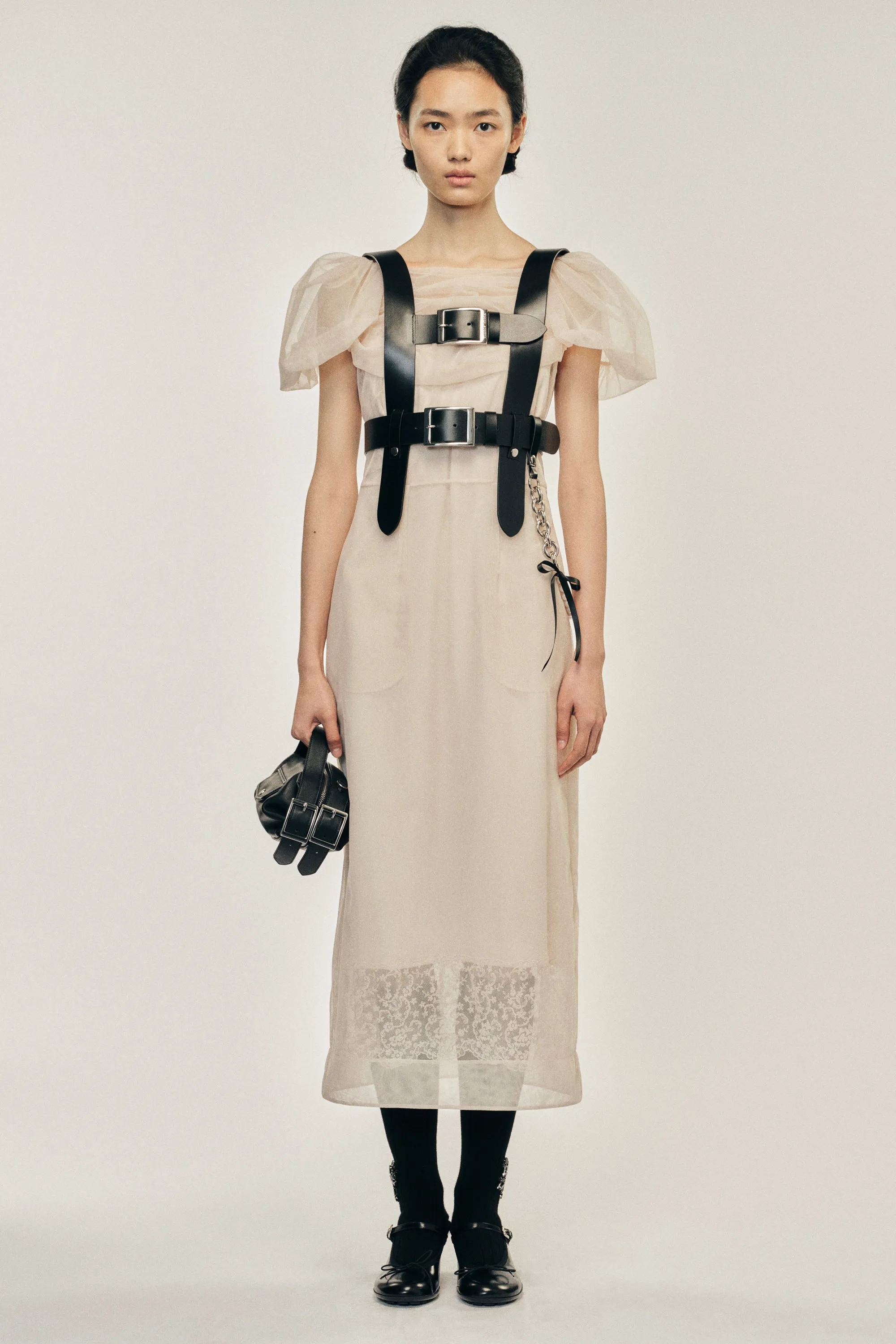 Sheer Sculpted Gathered Bust Dress sold by Simone Rocha