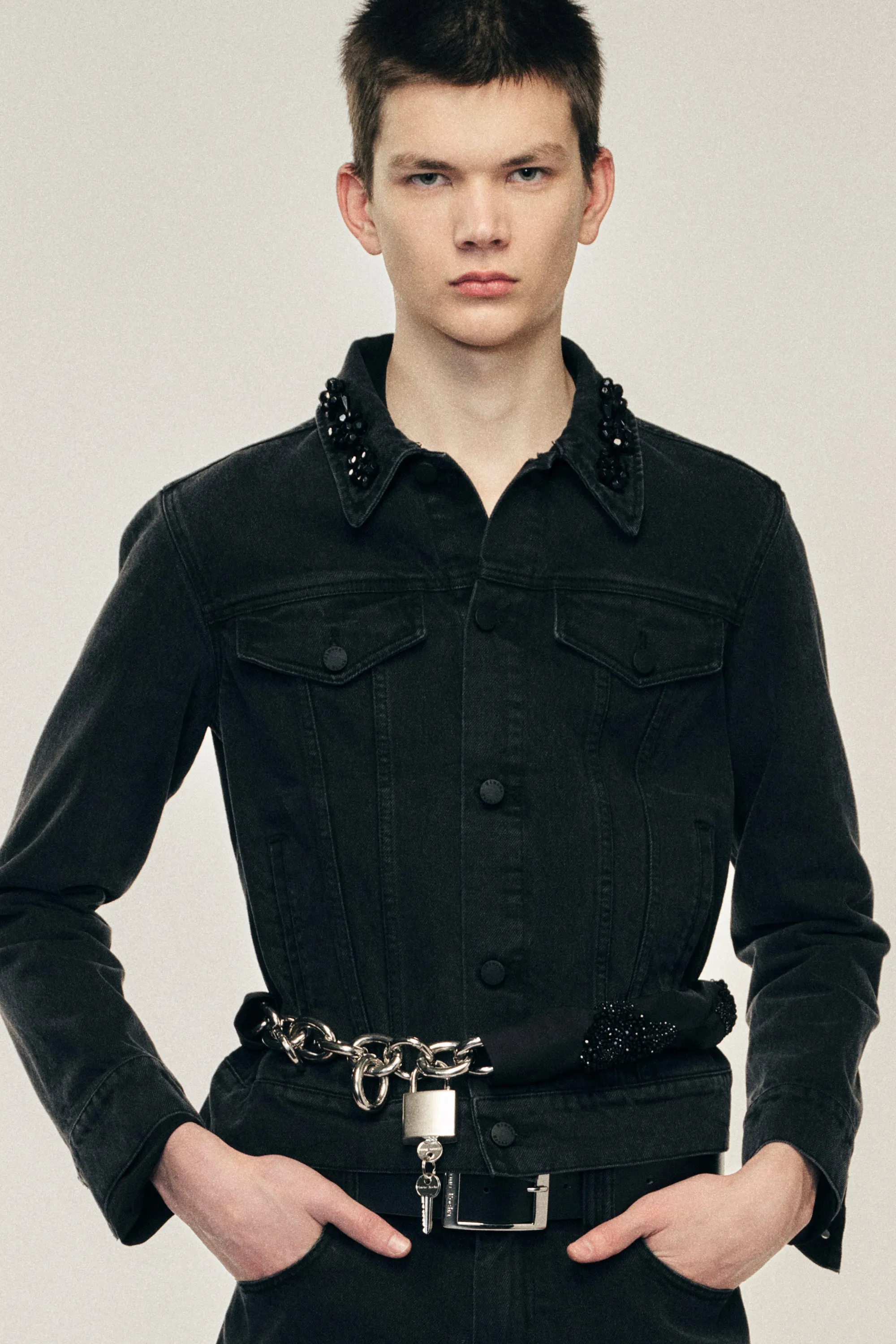 Embellished Fitted Trucker Jacket sold by Simone Rocha product image thumbnail 3