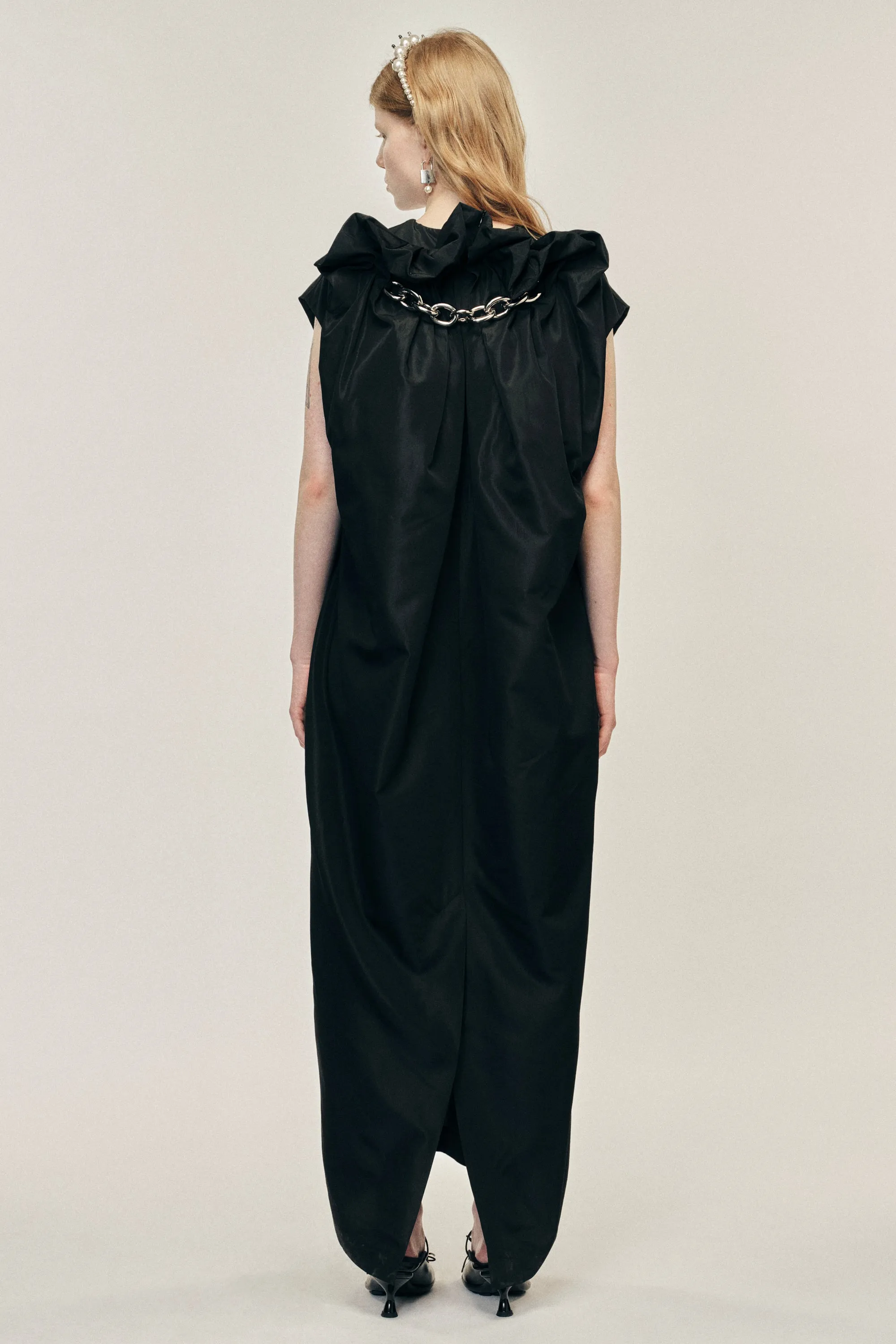Fitted Back Ruched Detail Chain Dress sold by Simone Rocha product image thumbnail 3