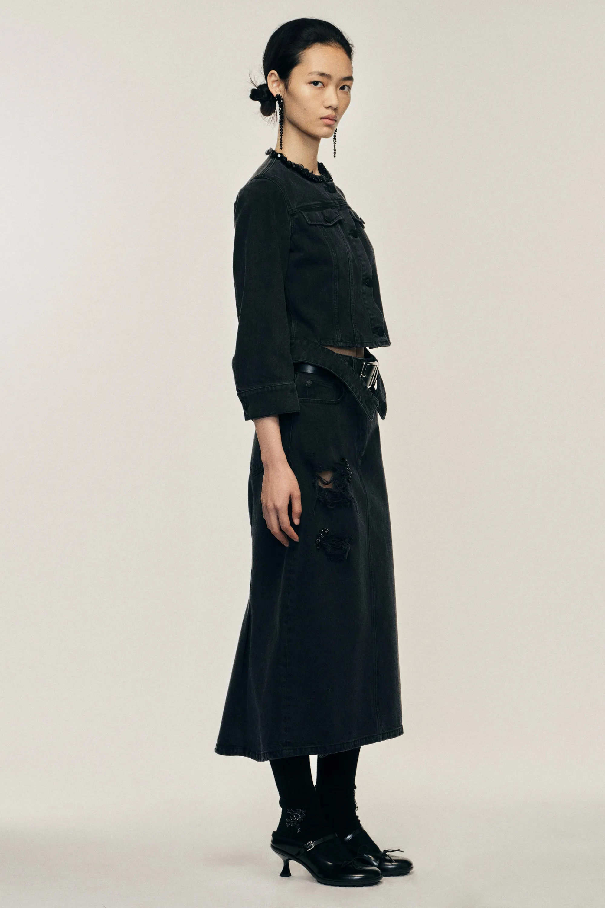 Embellished Fitted Waist Tail Jacket sold by Simone Rocha product image thumbnail 3