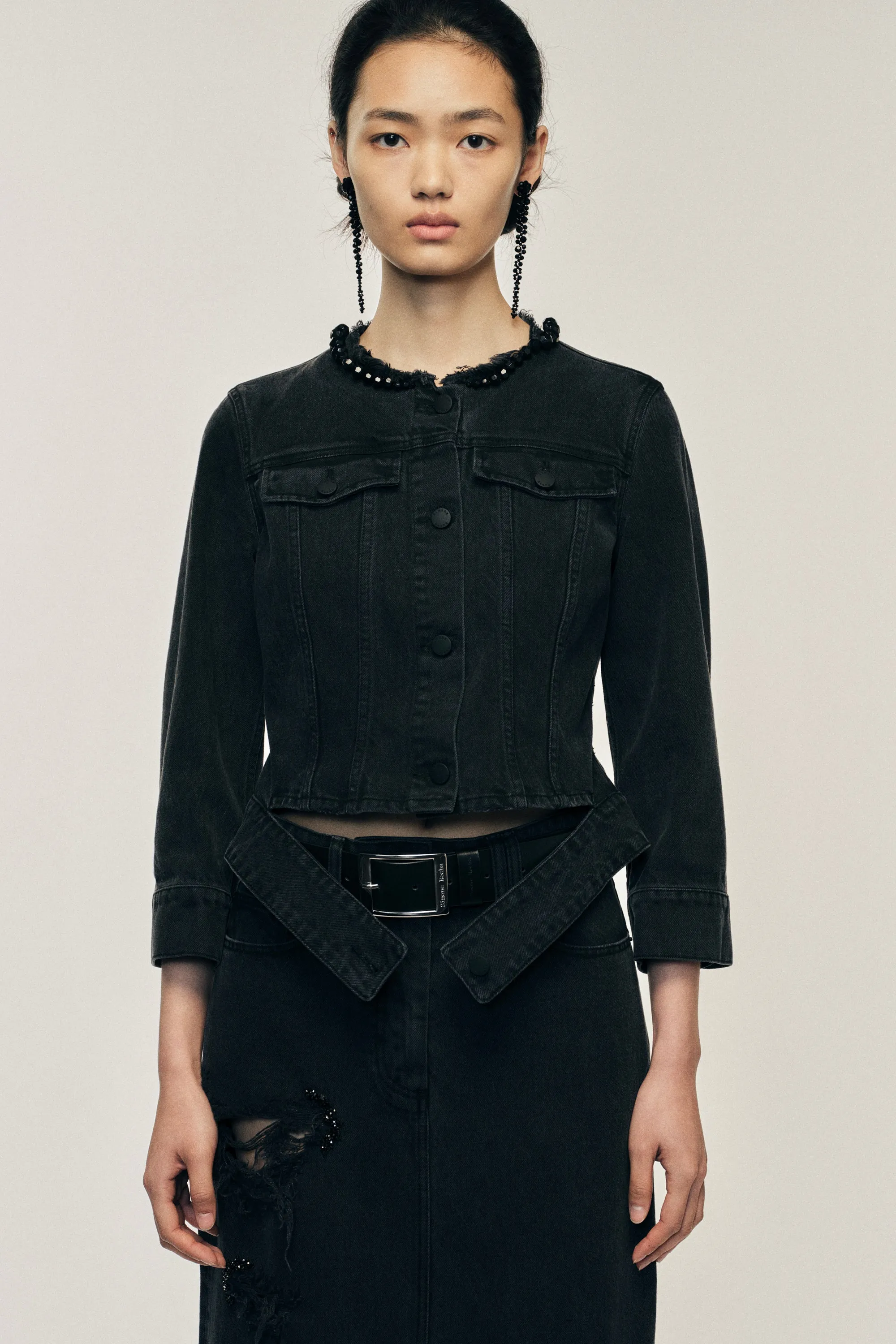 Embellished Fitted Waist Tail Jacket sold by Simone Rocha