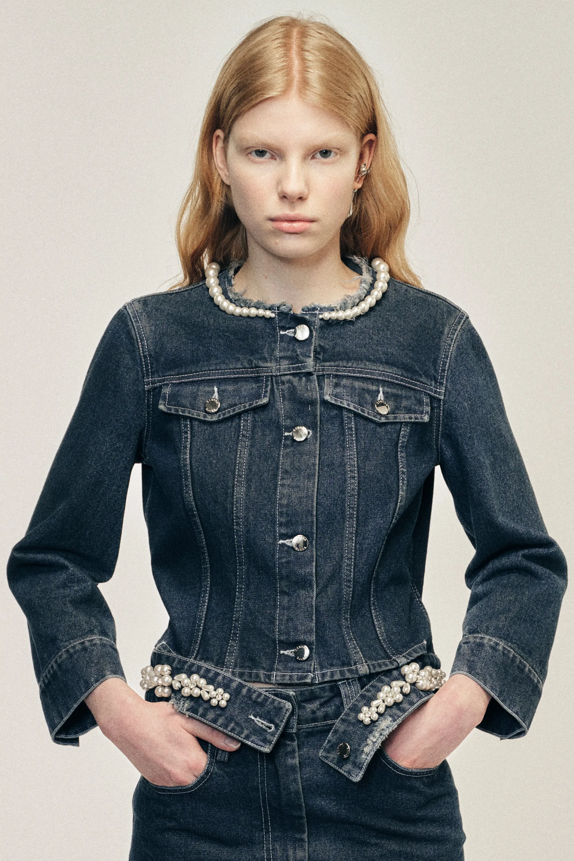 Turbo Embellished Fitted Waist Tail Jacket sold by Simone Rocha product image thumbnail 2