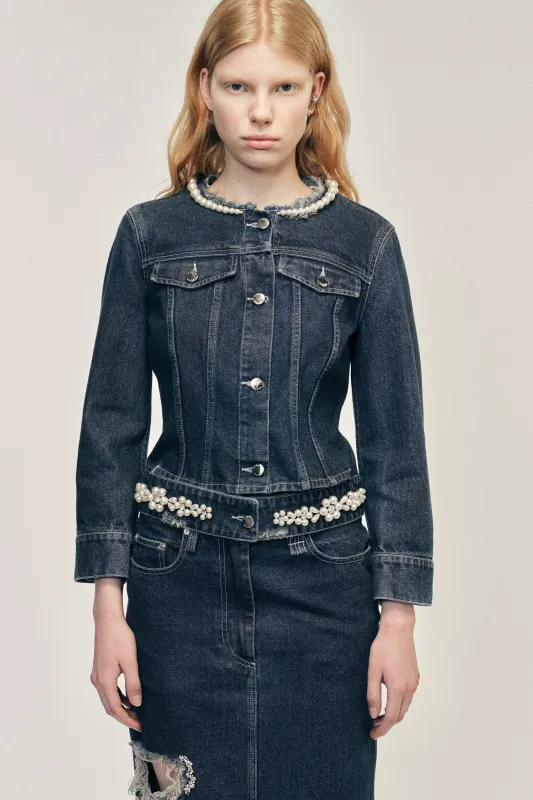 Turbo Embellished Fitted Waist Tail Jacket sold by Simone Rocha