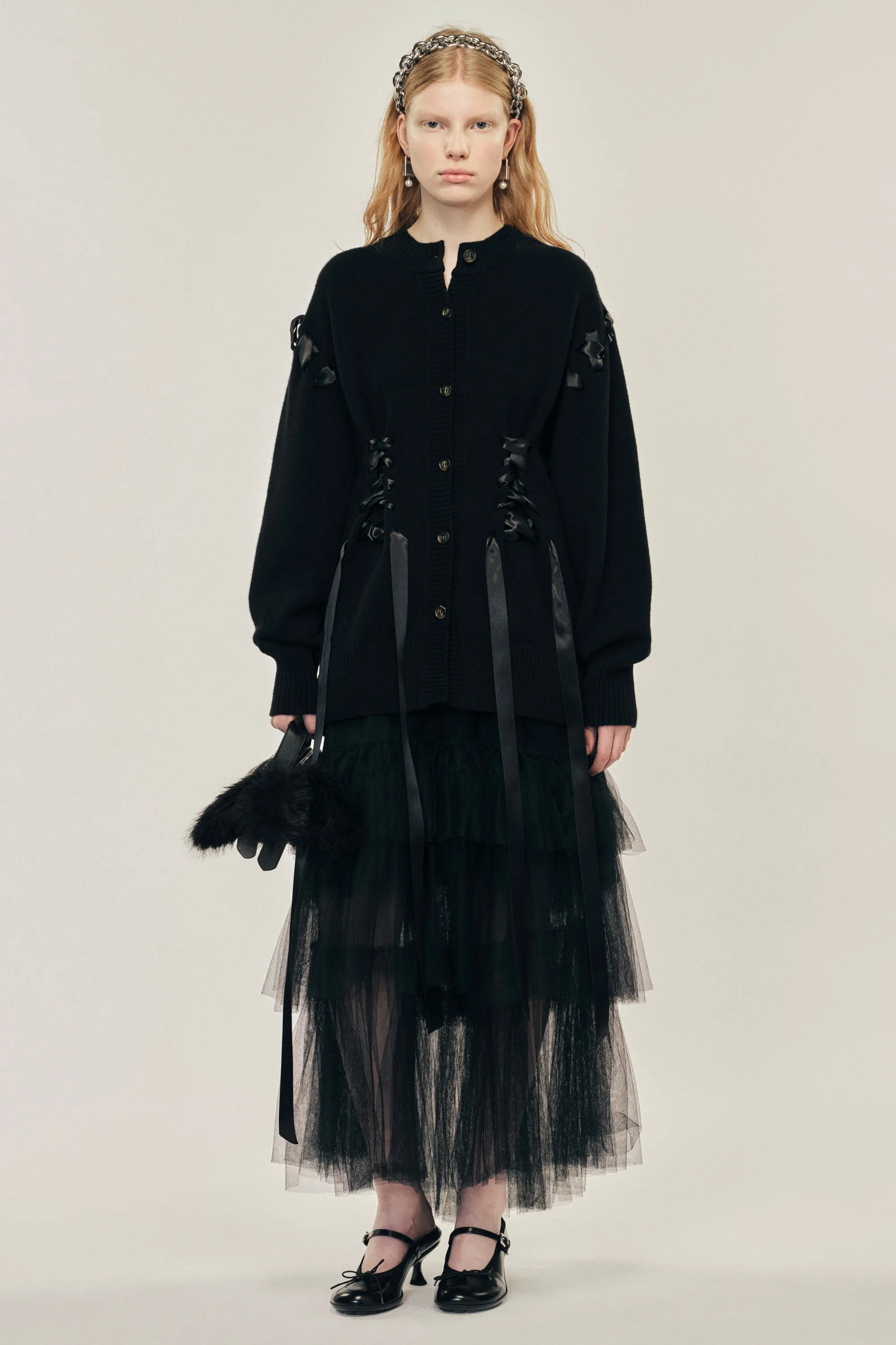 Sculpted Ribbon Corset Cardigan sold by Simone Rocha product image thumbnail 2