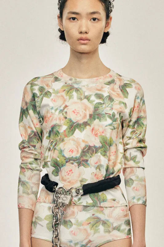 Shrunken Floral Knit Jumper sold by Simone Rocha
