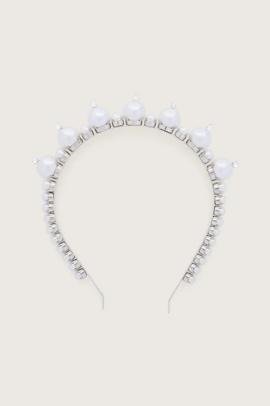 Pearl & Crystal Tiara Hairband sold by Simone Rocha