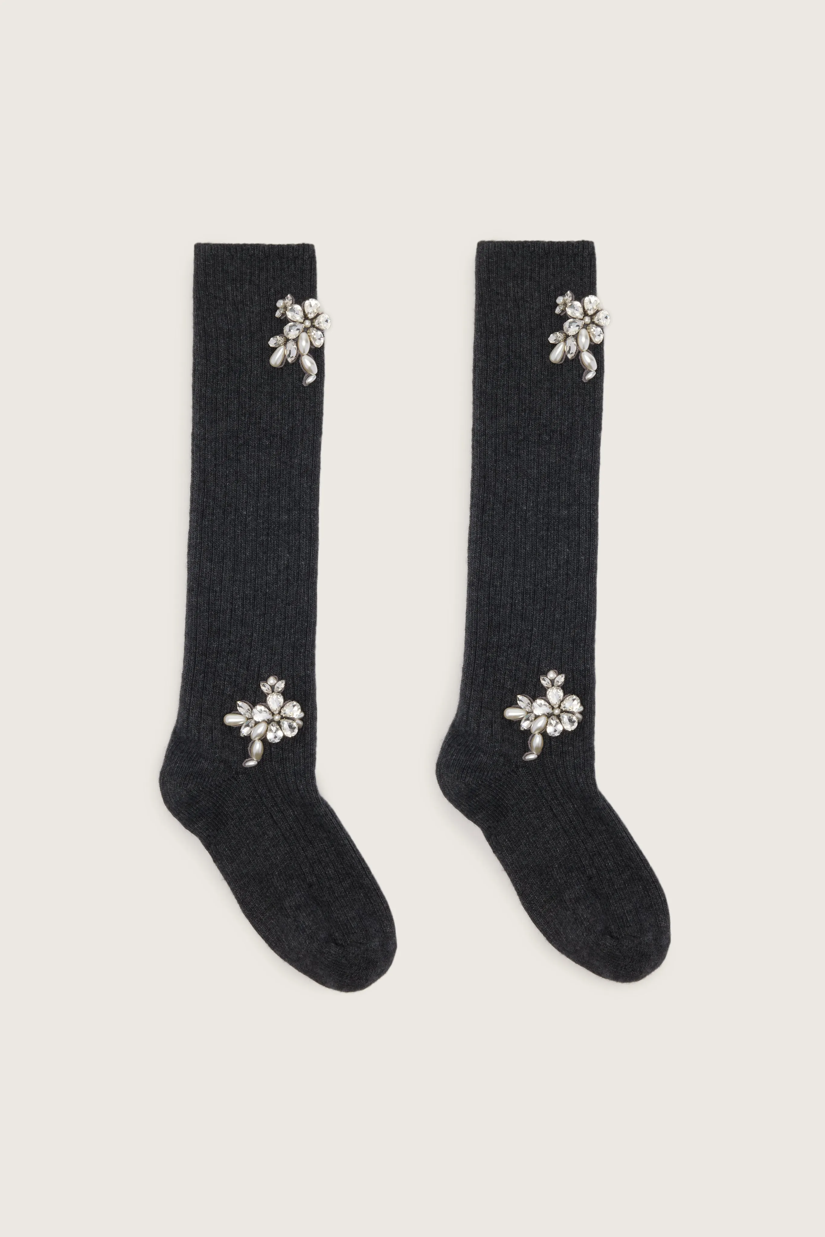 Embellished Rose Knee Socks sold by Simone Rocha