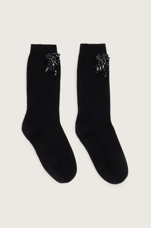 Embellished Rose Ankle Socks made by Simone Rocha