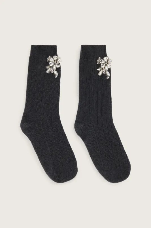 Embellished Rose Ankle Socks made by Simone Rocha