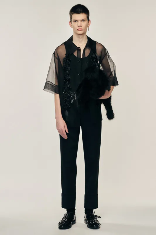 Ribbon Daisy Chain Boxy Shirt sold by Simone Rocha