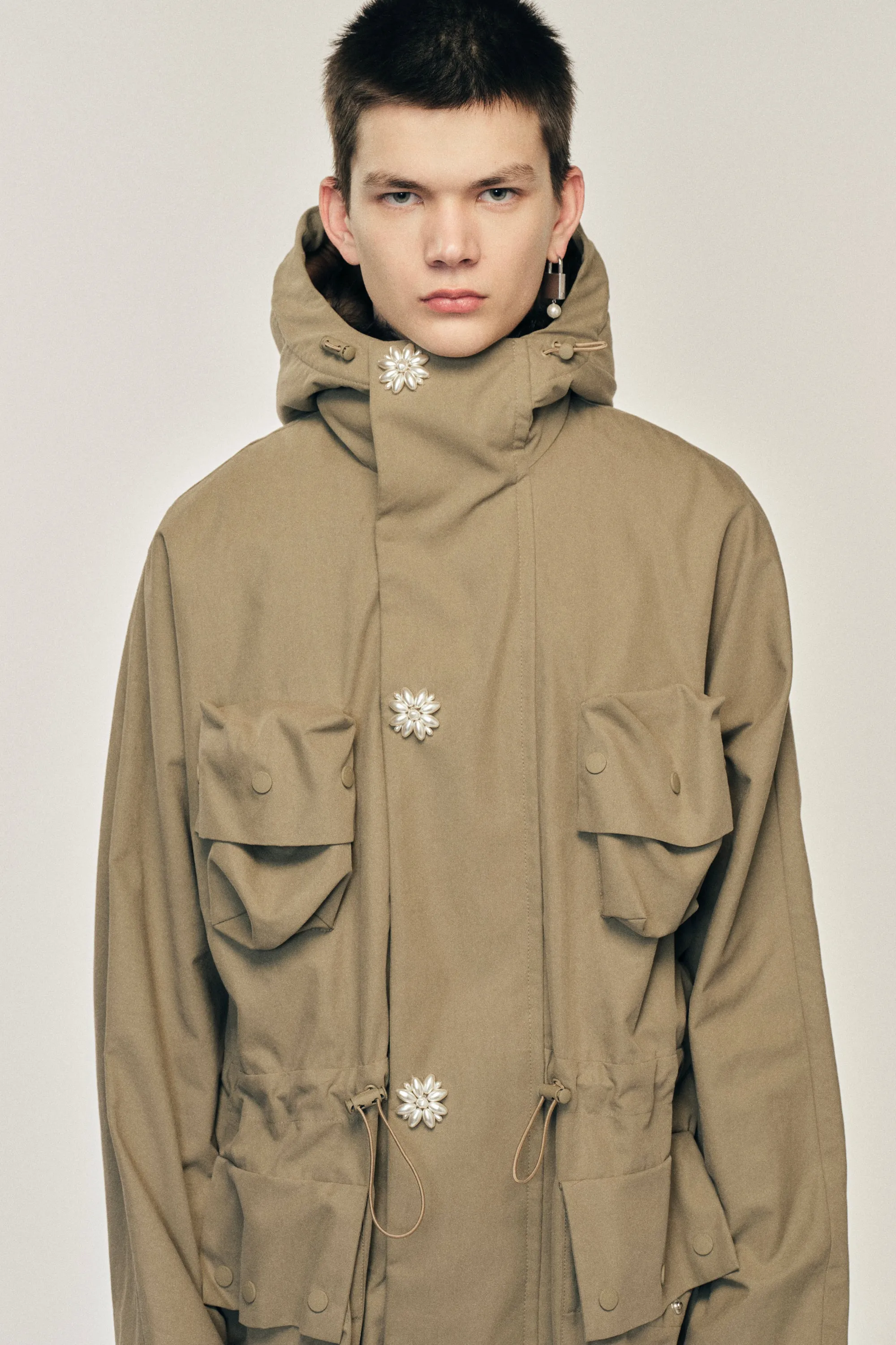Multi Pocket Faux Fur Lined Parka Coat sold by Simone Rocha product image thumbnail 4
