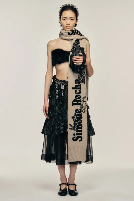 Multi Frill Patchwork Fray Skirt sold by Simone Rocha