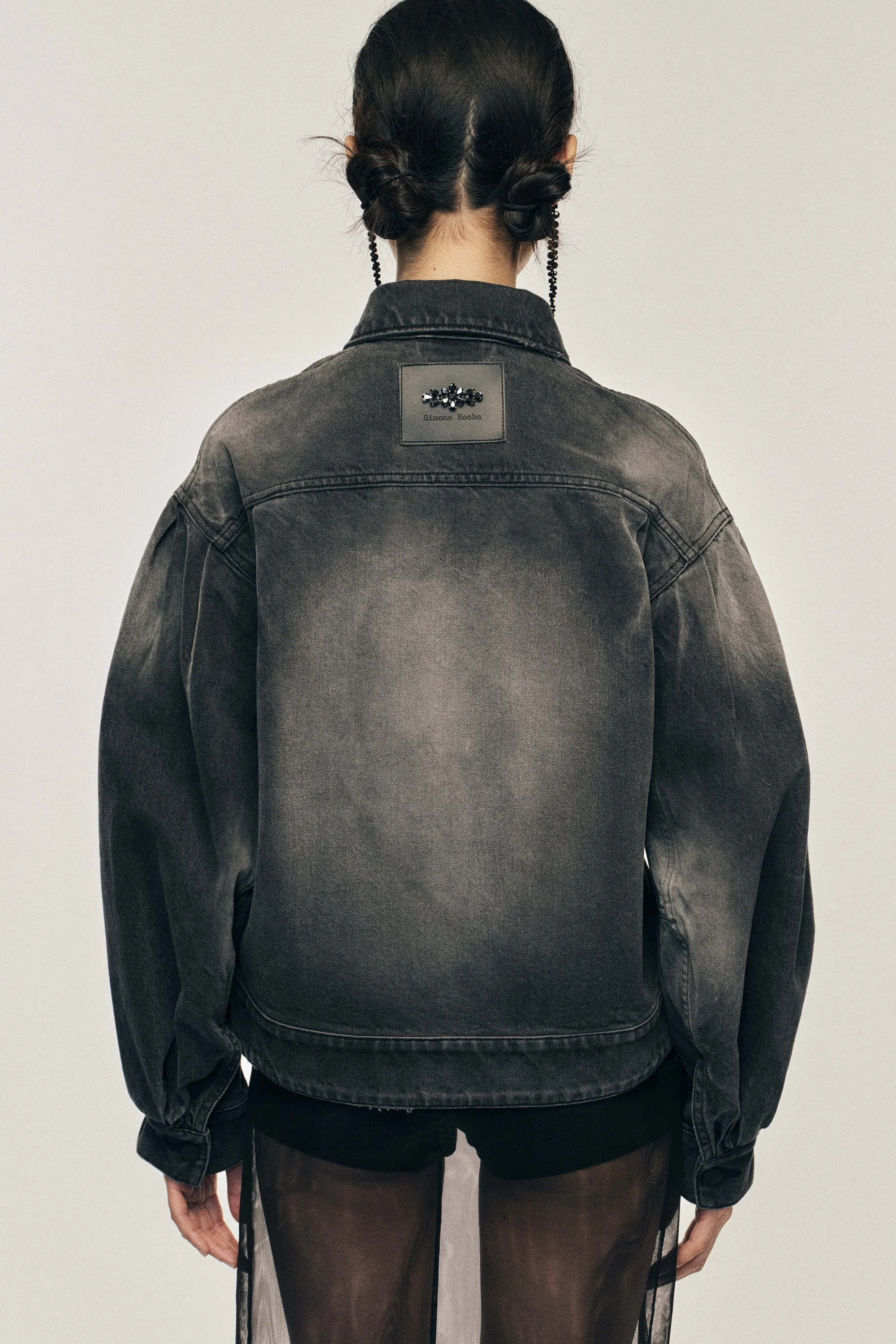 Embellished Sculpted Belt Detail Jacket sold by Simone Rocha product image thumbnail 4